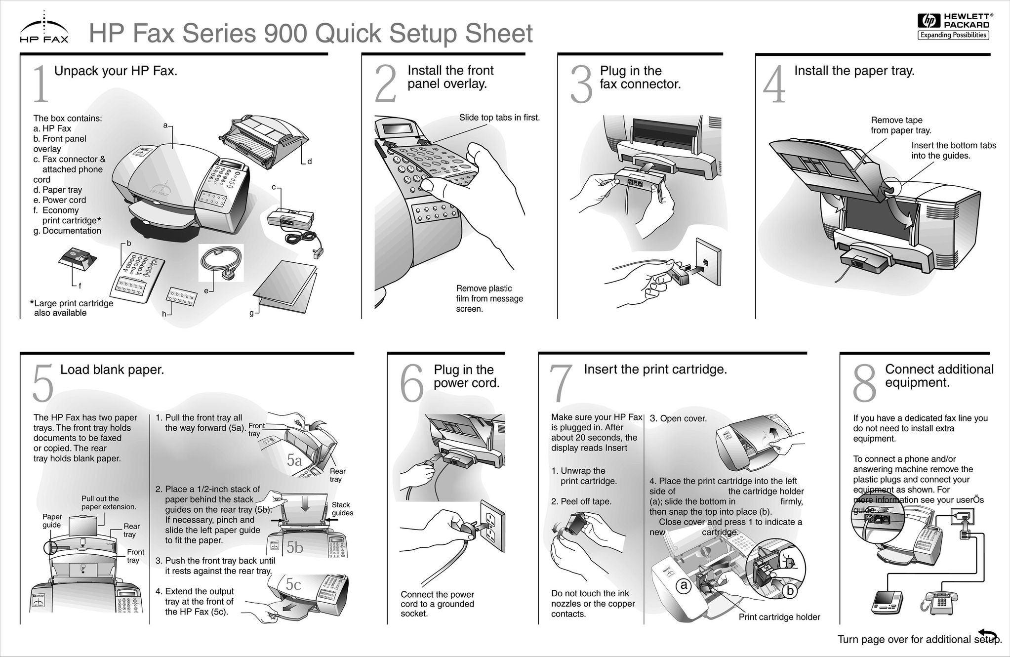 HP (Hewlett-Packard) 900 Fax Machine User Manual