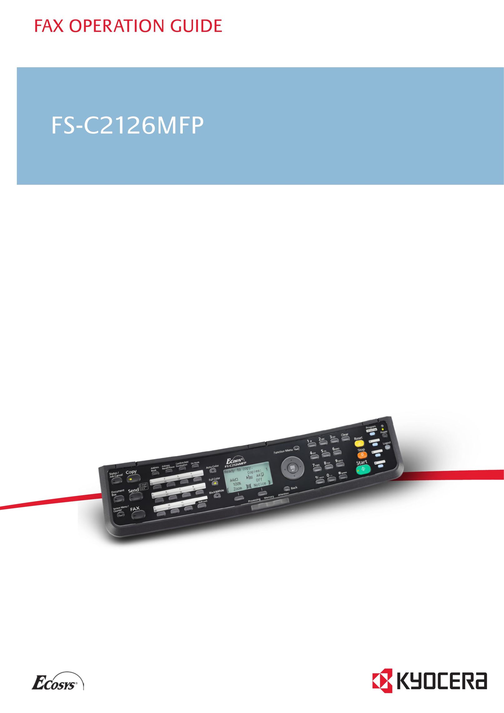 Kyocera FS-C2126MFP Fax Machine User Manual