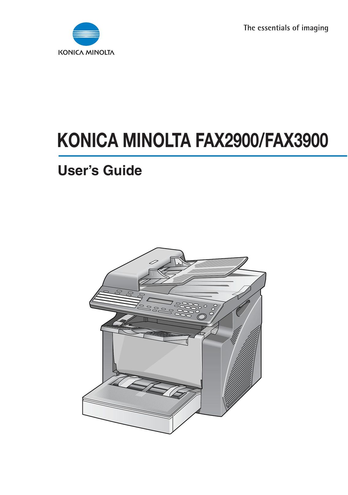 Minolta FAX2900 Fax Machine User Manual