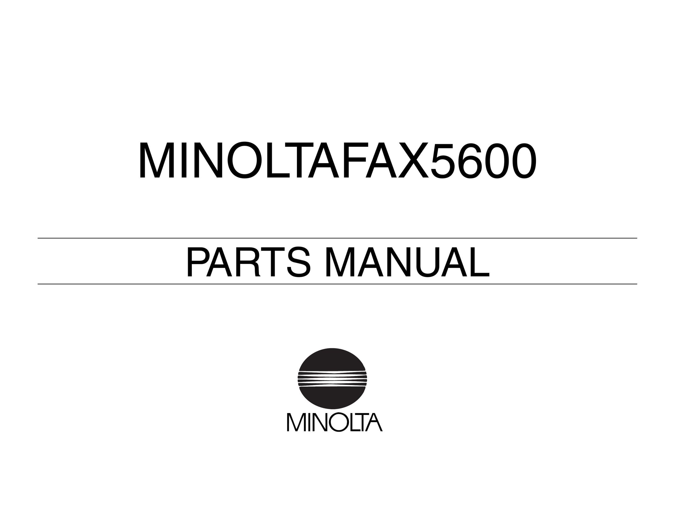 Minolta FAX5600 Fax Machine User Manual
