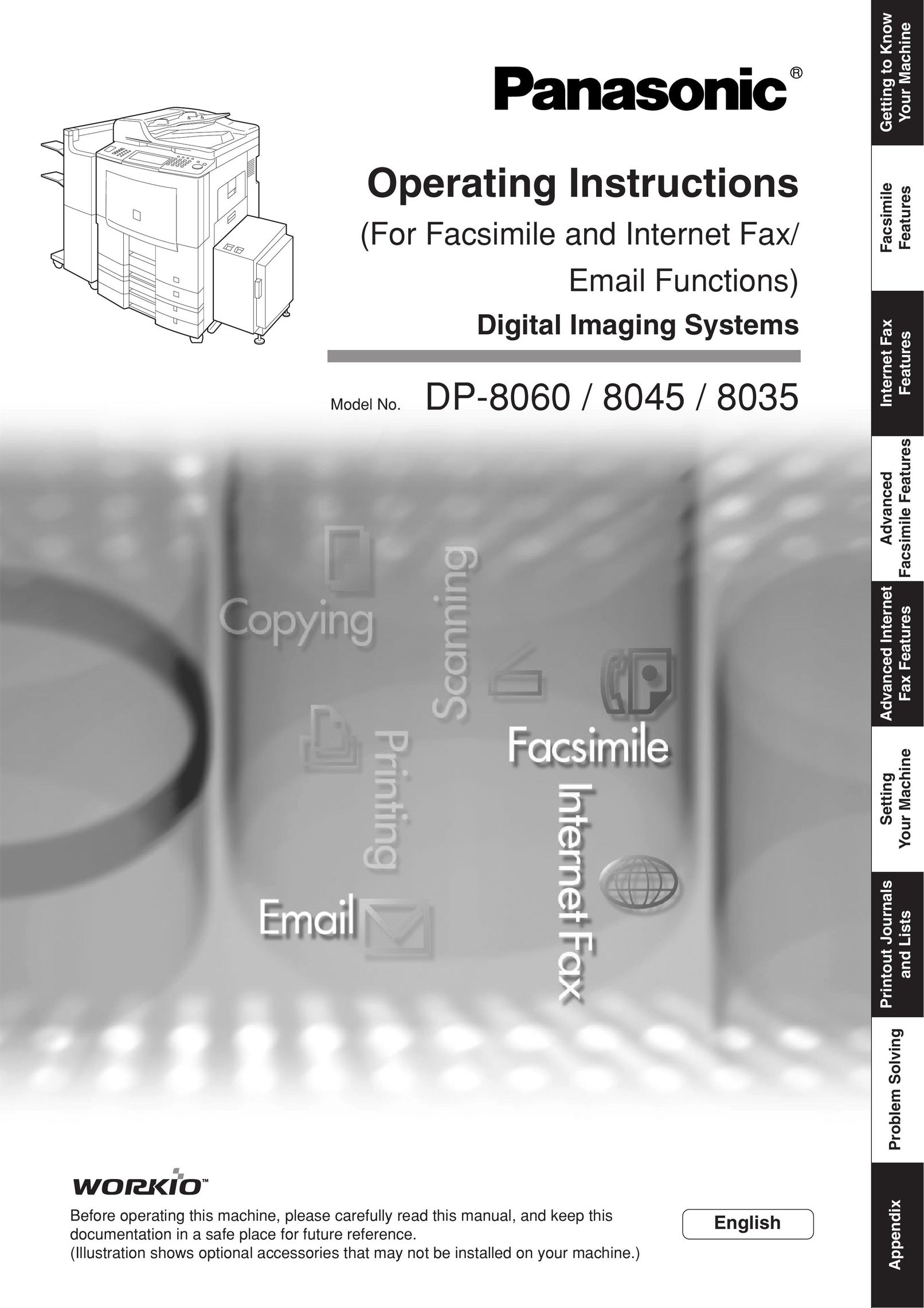 Panasonic 8035 Fax Machine User Manual