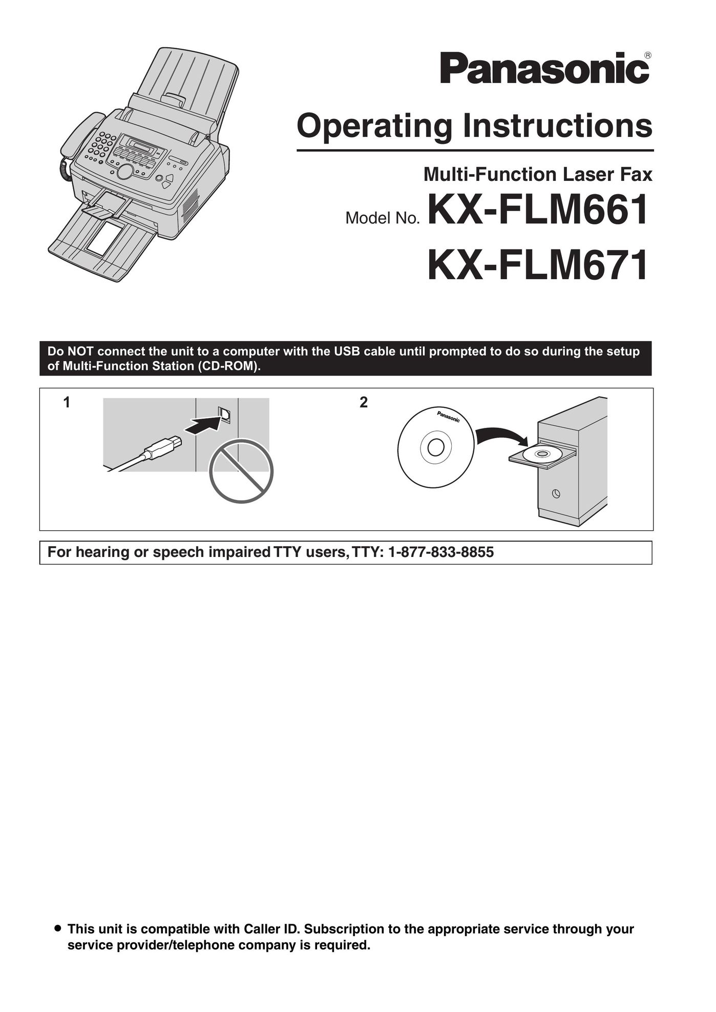 Panasonic CM0610MJ0-CD Fax Machine User Manual