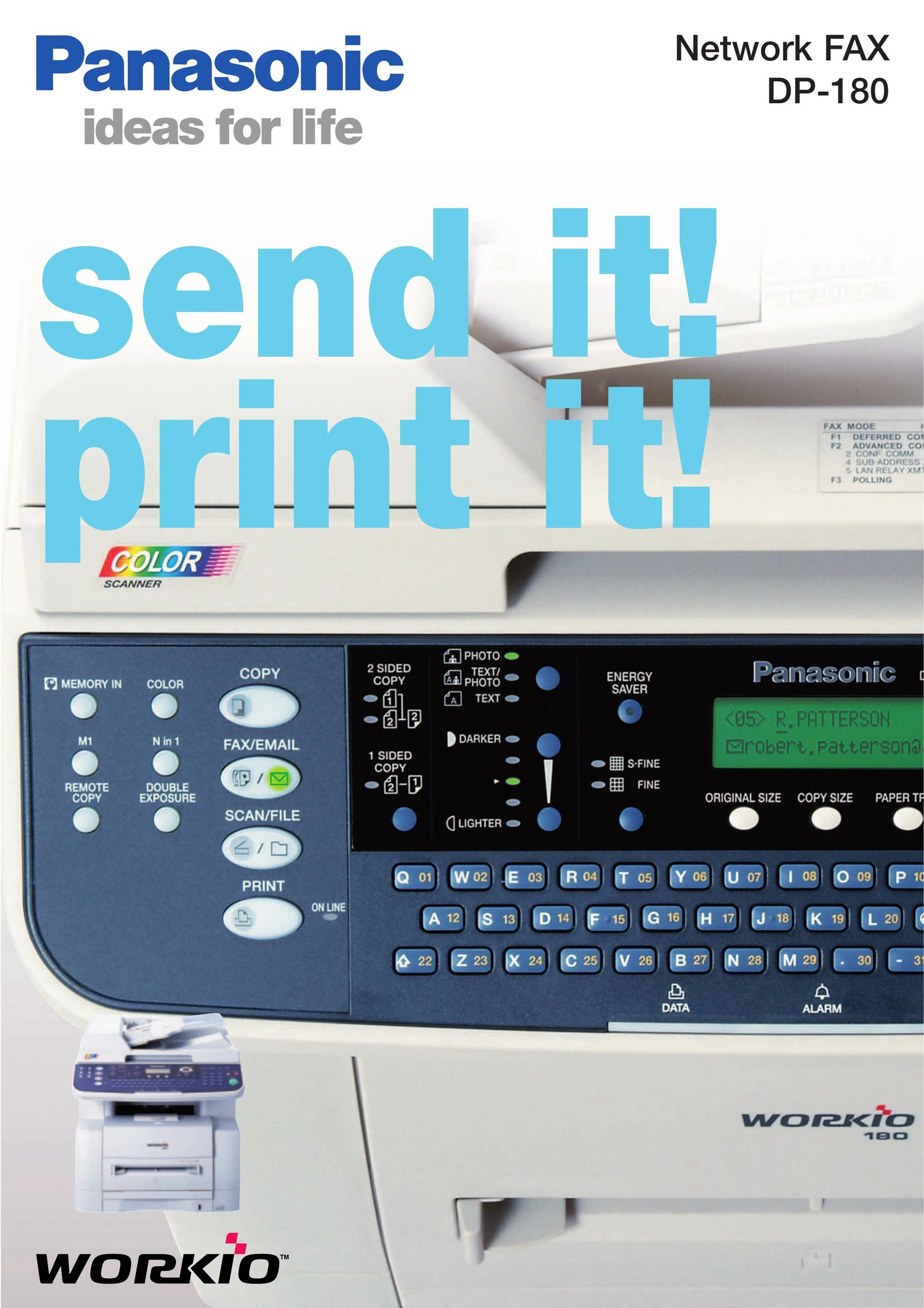 Panasonic DP-180 Fax Machine User Manual