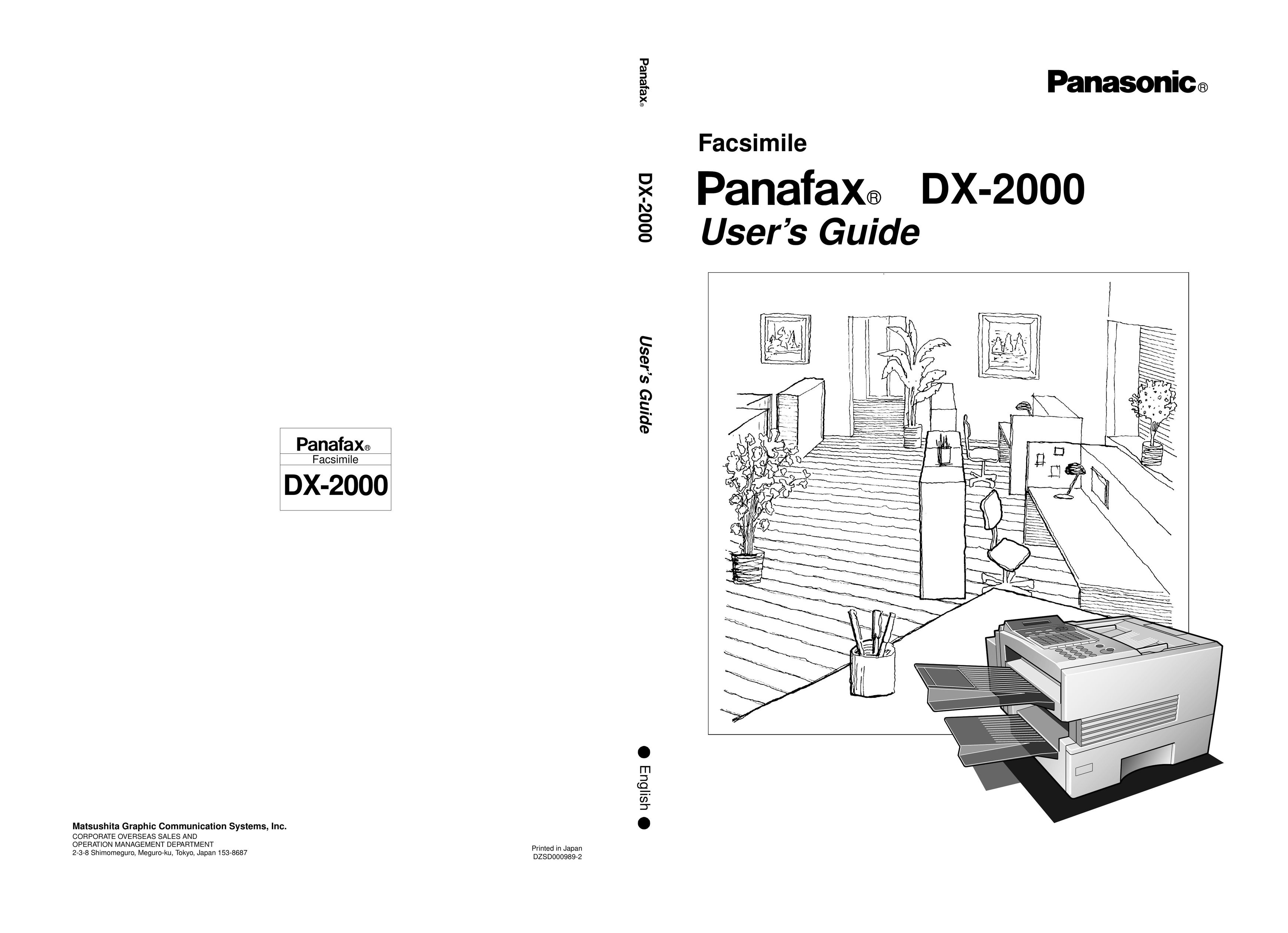 Panasonic DX-2000 Fax Machine User Manual