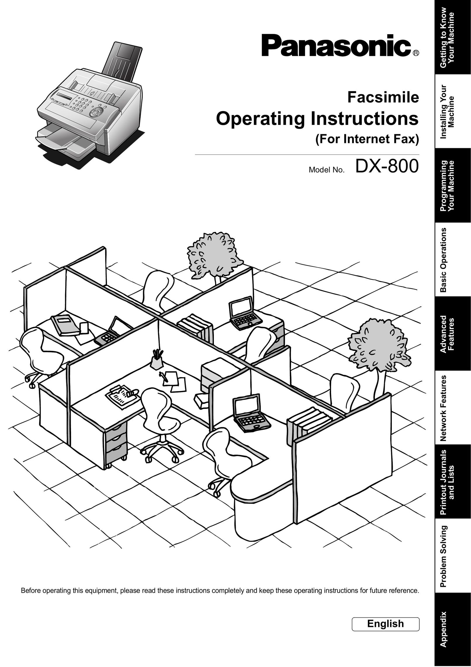 Panasonic DX-800 Fax Machine User Manual