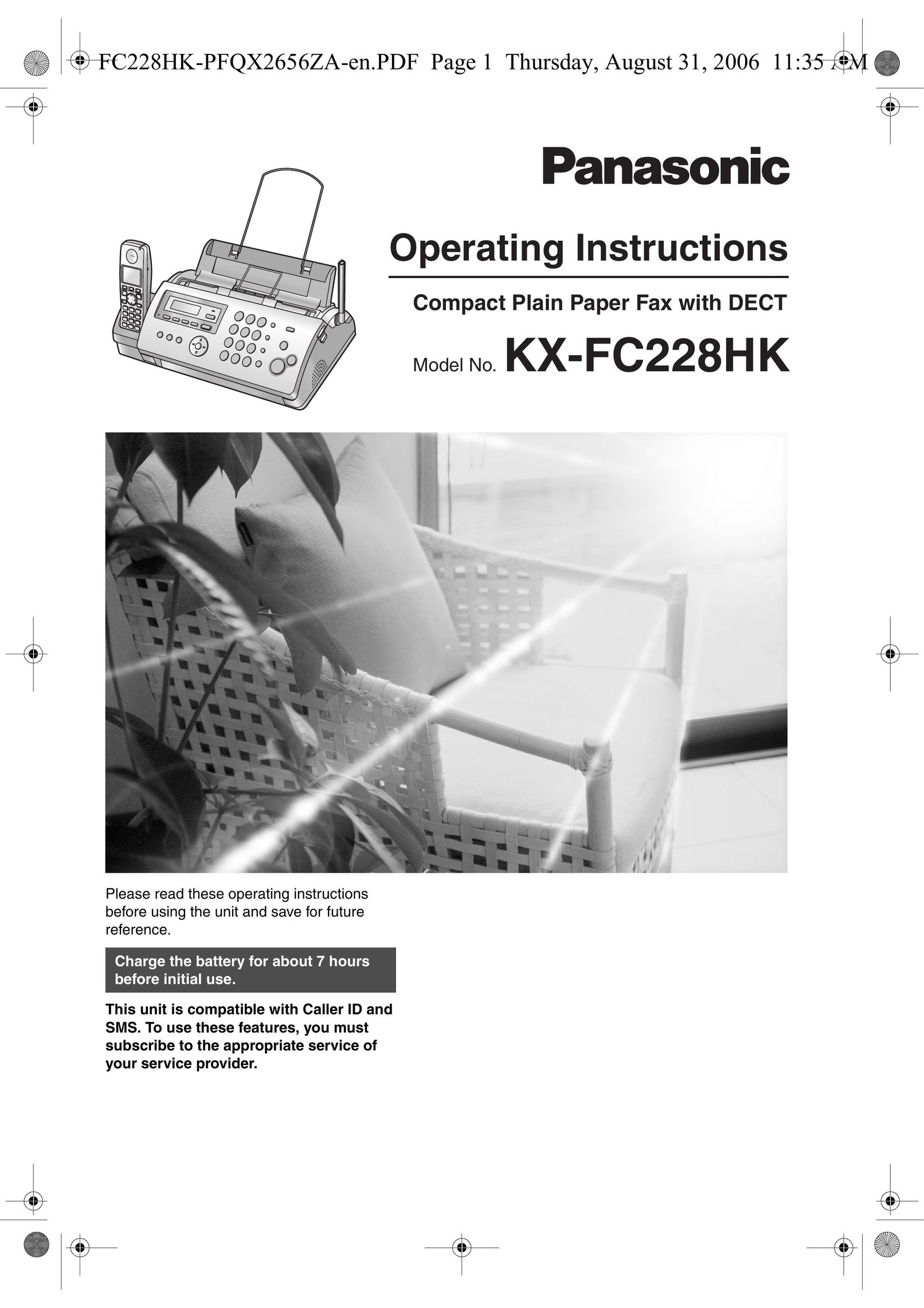 Panasonic KX-FC228HK Fax Machine User Manual