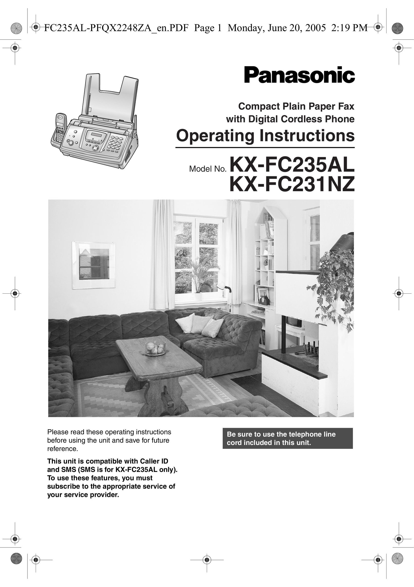 Panasonic KX-FC231NZ Fax Machine User Manual