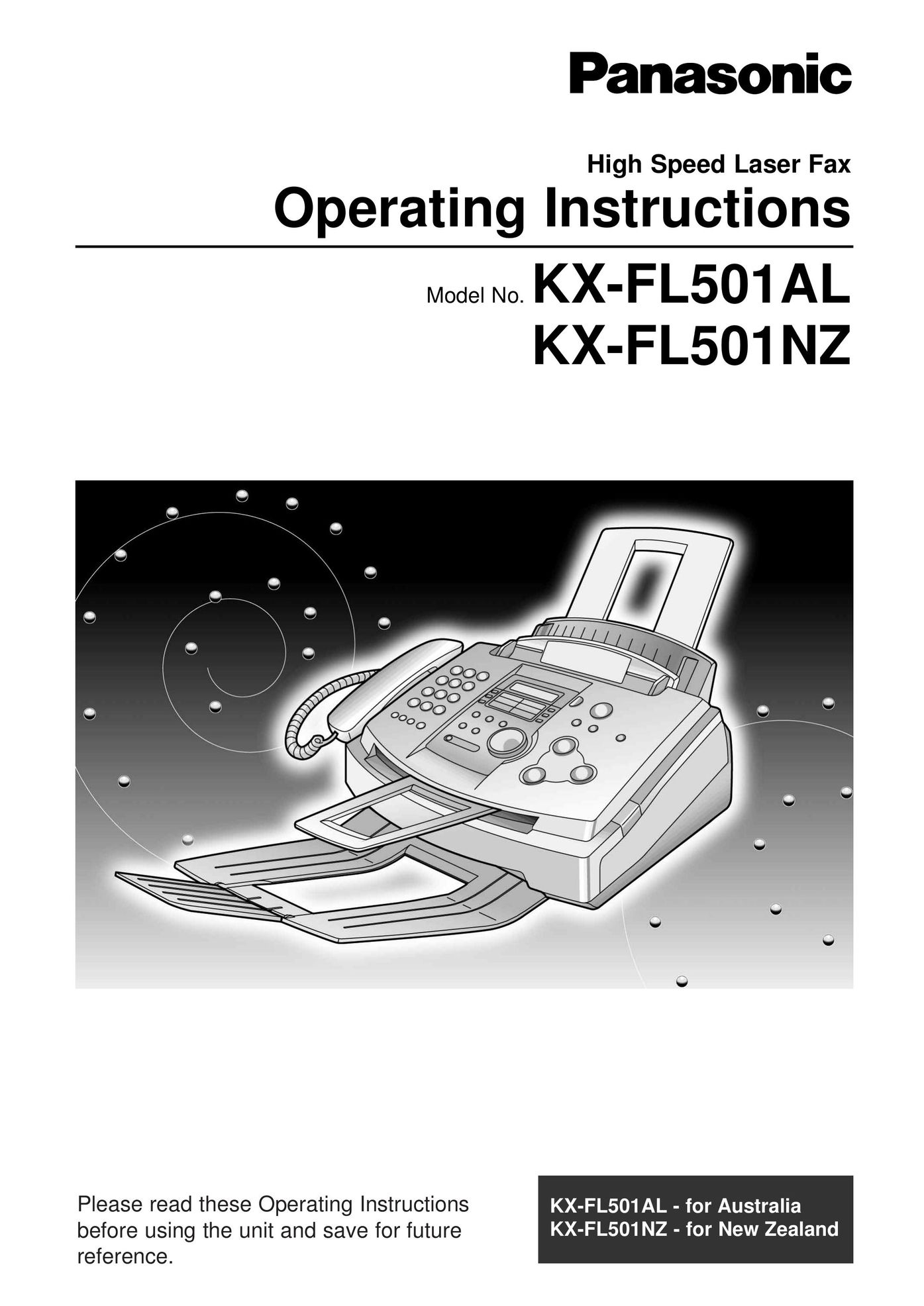 Panasonic KX-FL501AL Fax Machine User Manual