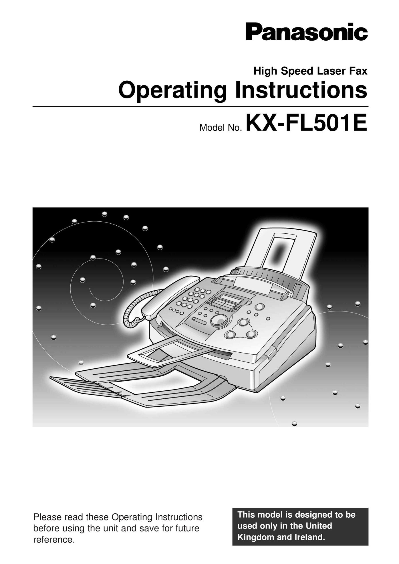 Panasonic KX-FL501E Fax Machine User Manual
