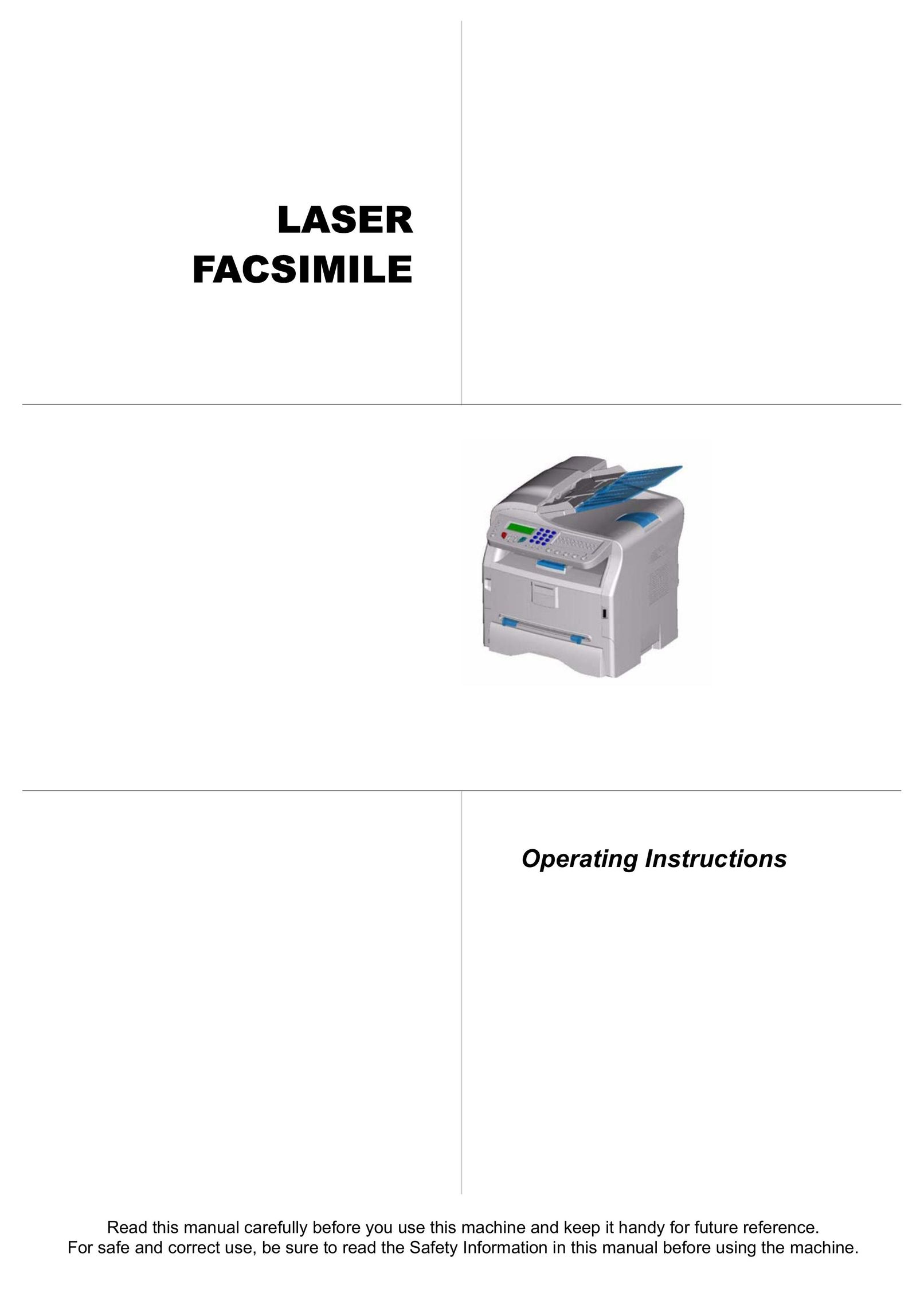 Ricoh LASER FACSIMILE Fax Machine User Manual