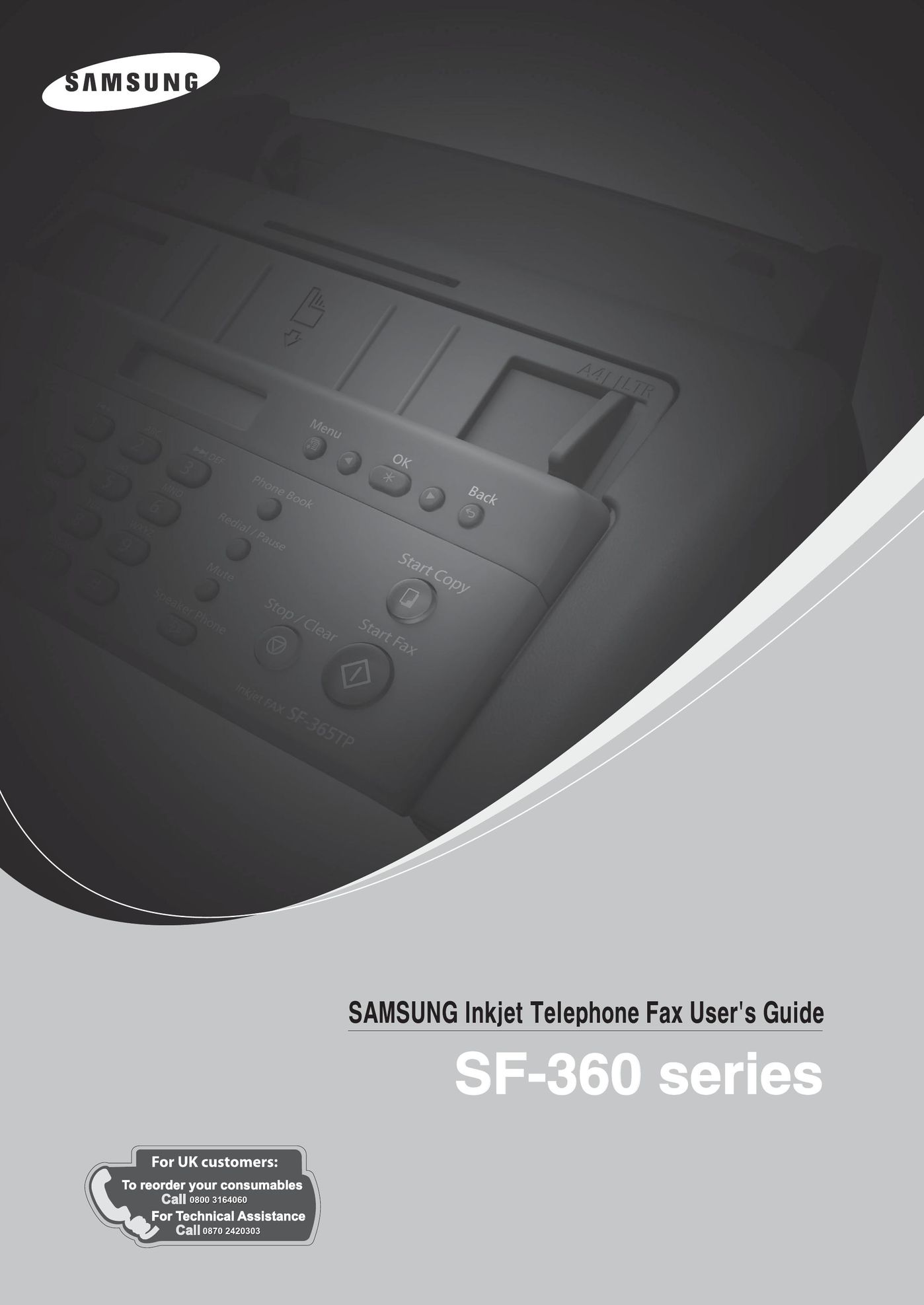 Samsung SF-360 Series Fax Machine User Manual