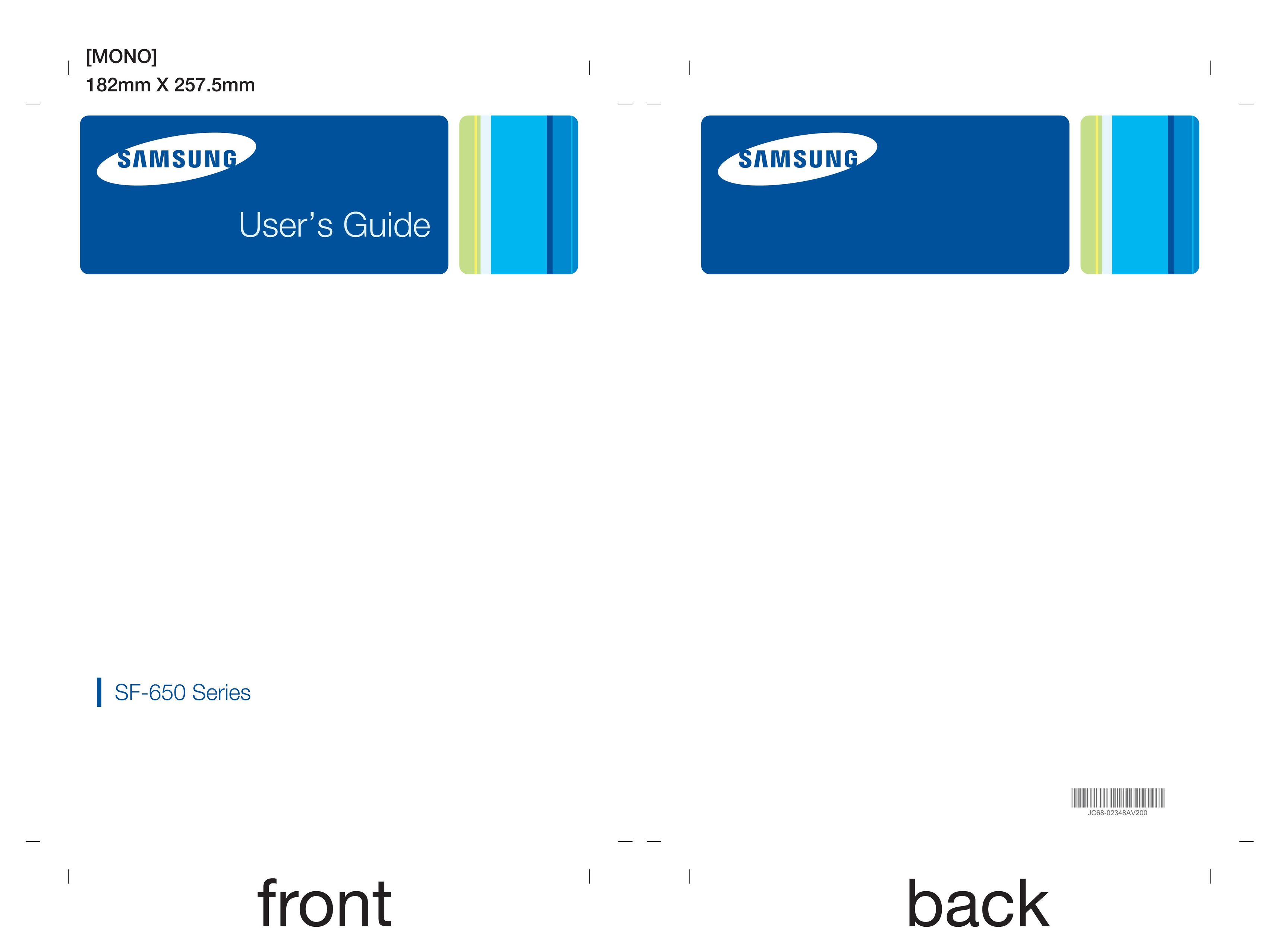 Samsung SF-650 Fax Machine User Manual