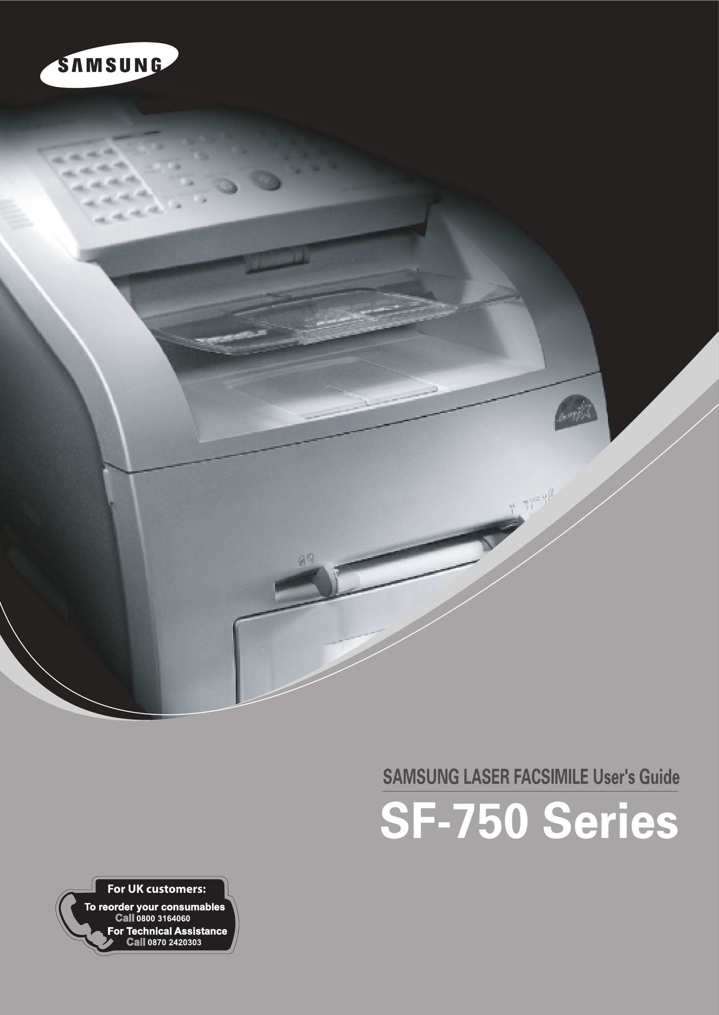 Samsung SF-750 Series Fax Machine User Manual