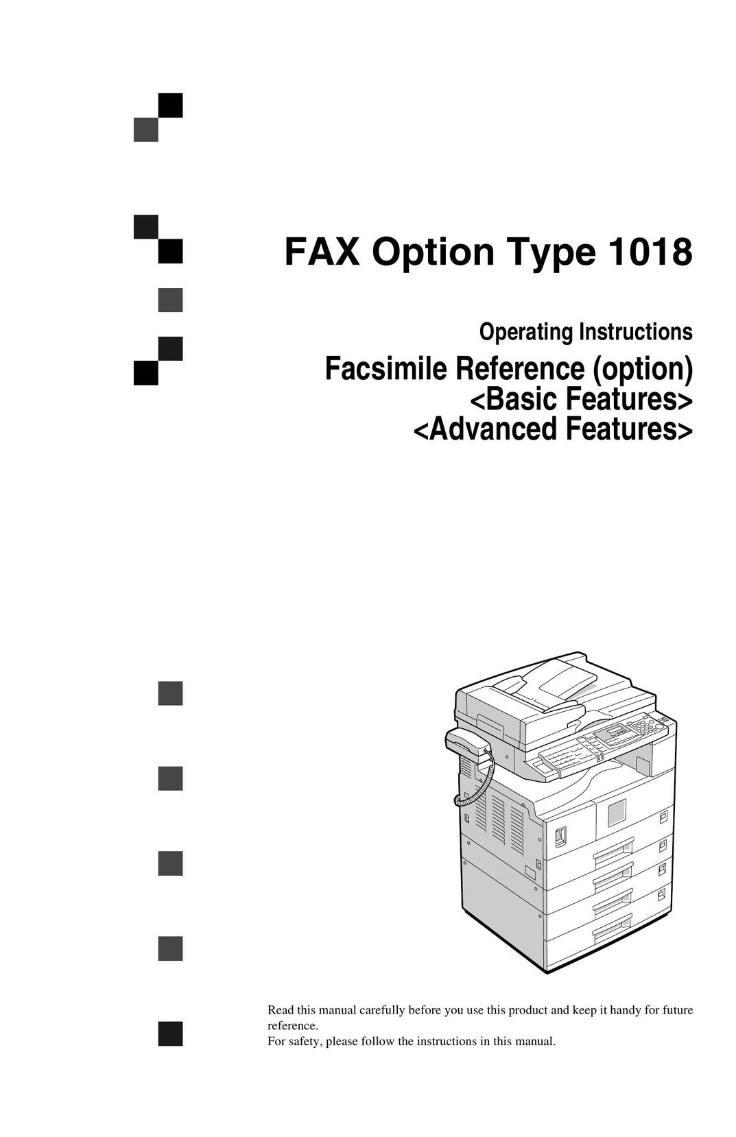 Savin 1018 Fax Machine User Manual