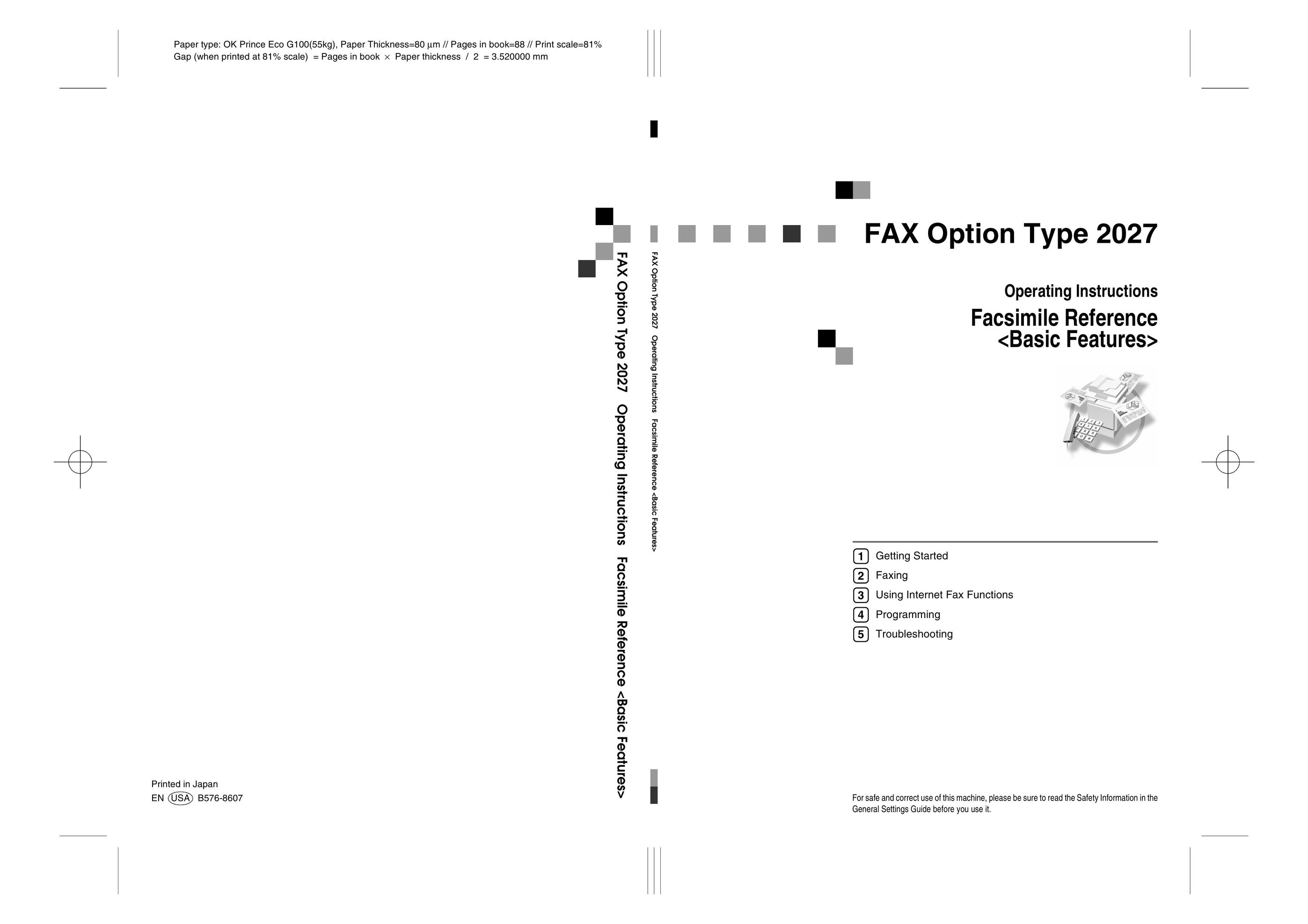 Savin 2027 Fax Machine User Manual