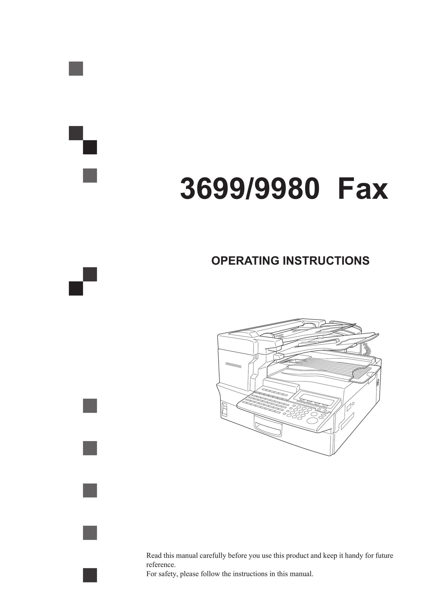 Savin 3699 Fax Machine User Manual