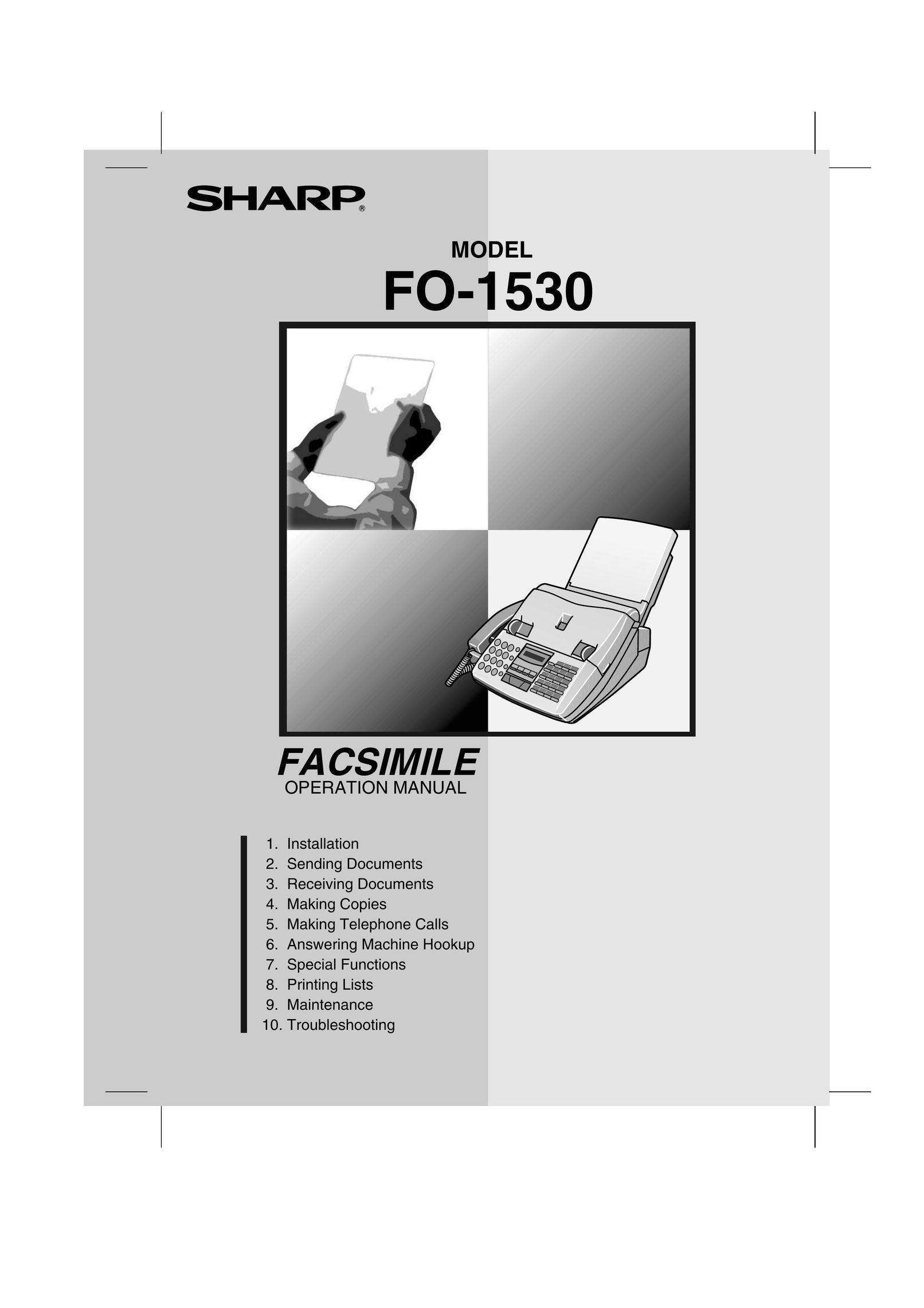 Sharp FO-1530 Fax Machine User Manual
