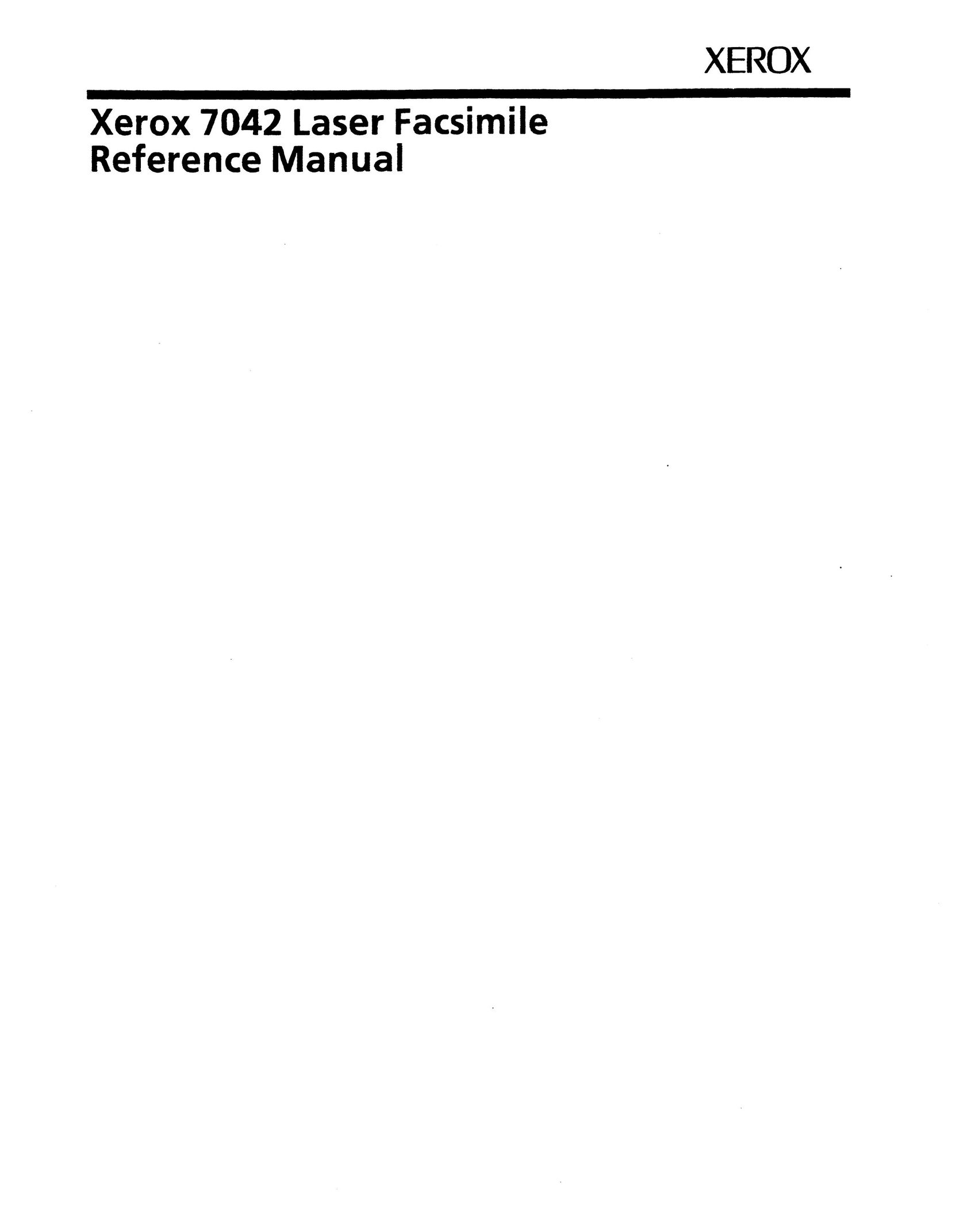Xerox 7042 Fax Machine User Manual