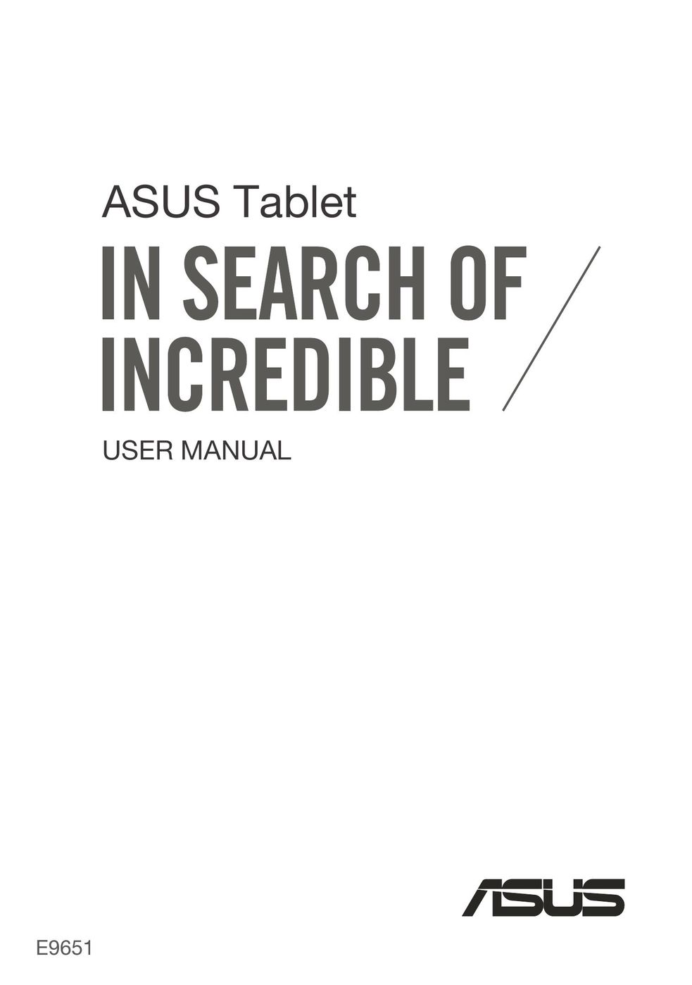 Asus E9651 Graphics Tablet User Manual
