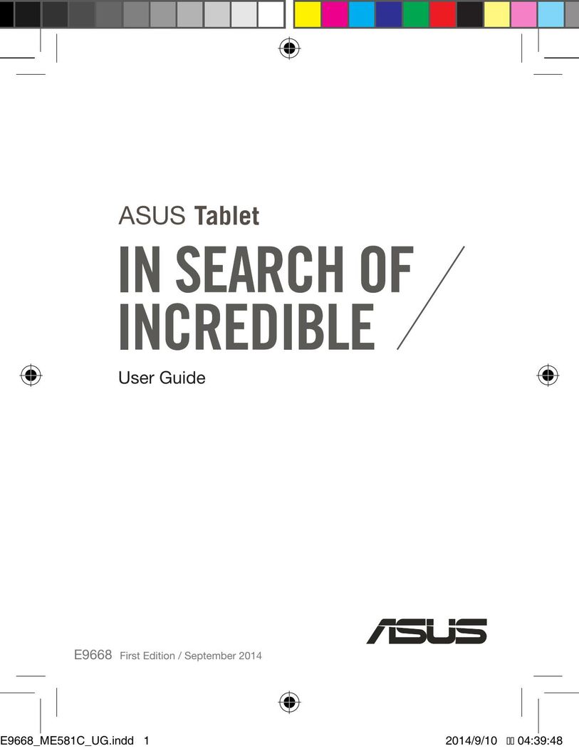 Asus E9668 Graphics Tablet User Manual