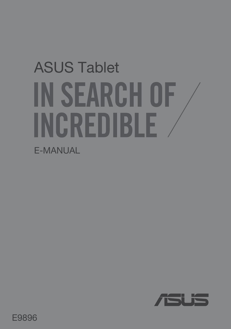 Asus E9896 Graphics Tablet User Manual