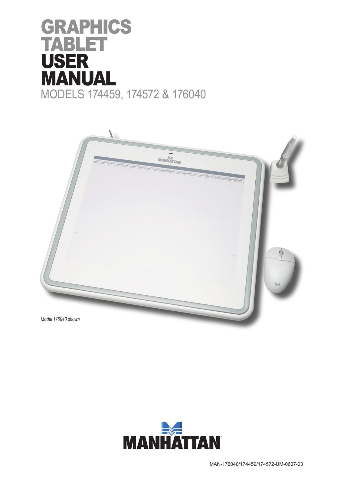 Manhattan Computer Products 174459 Graphics Tablet User Manual