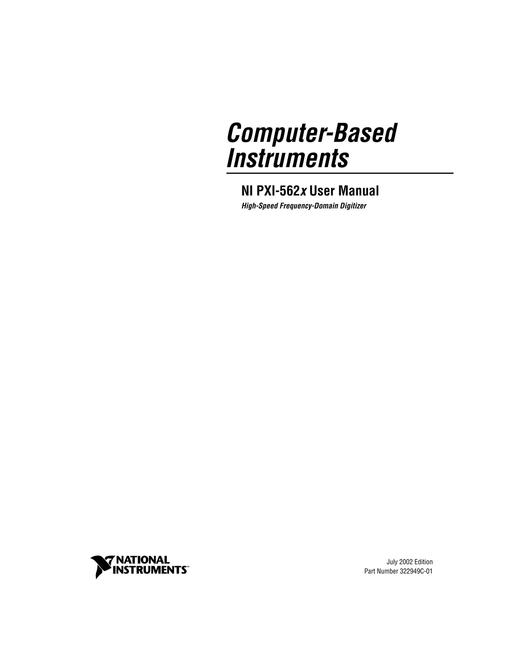 National Instruments NI PXI-562X Graphics Tablet User Manual
