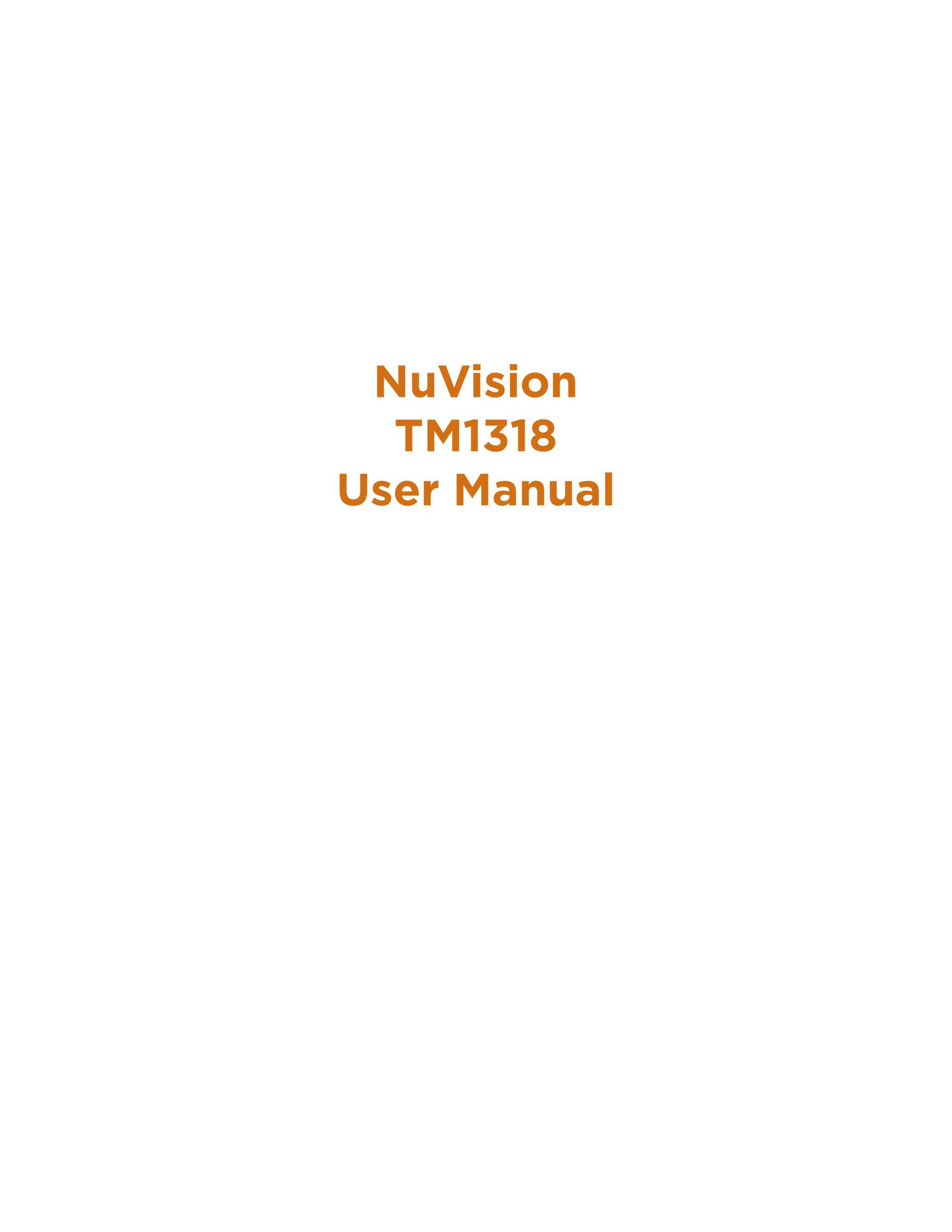NuVision TM1218 Graphics Tablet User Manual