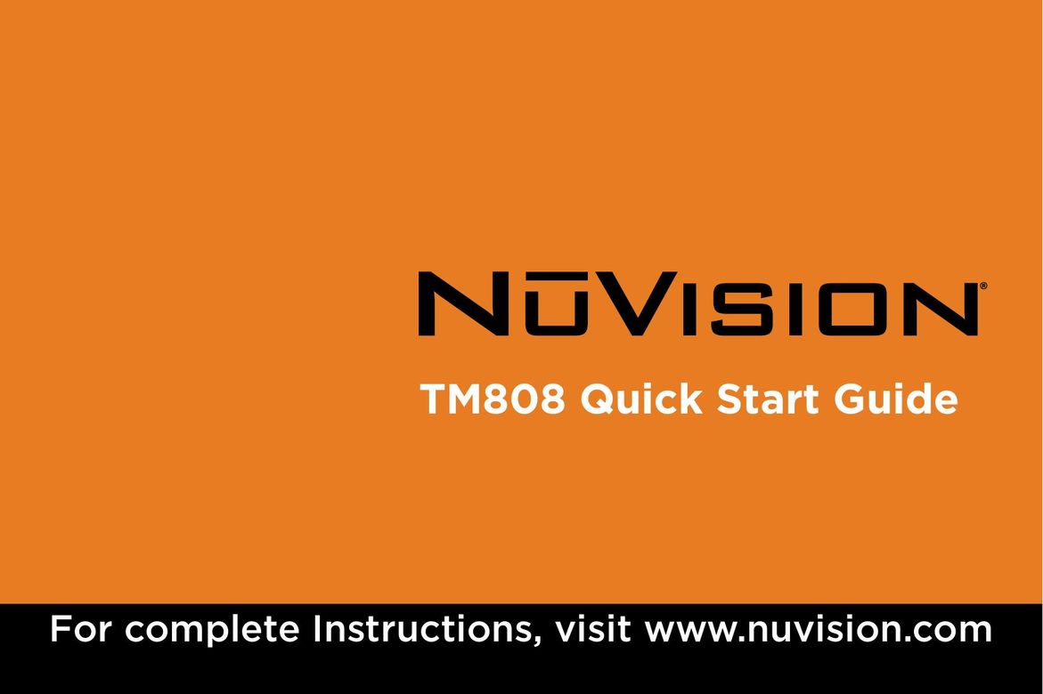 NuVision TM808 Graphics Tablet User Manual