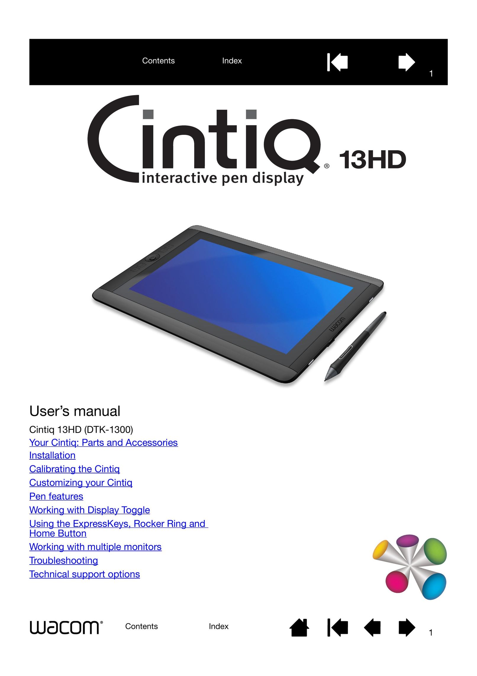 Wacom DTK-1300 Graphics Tablet User Manual