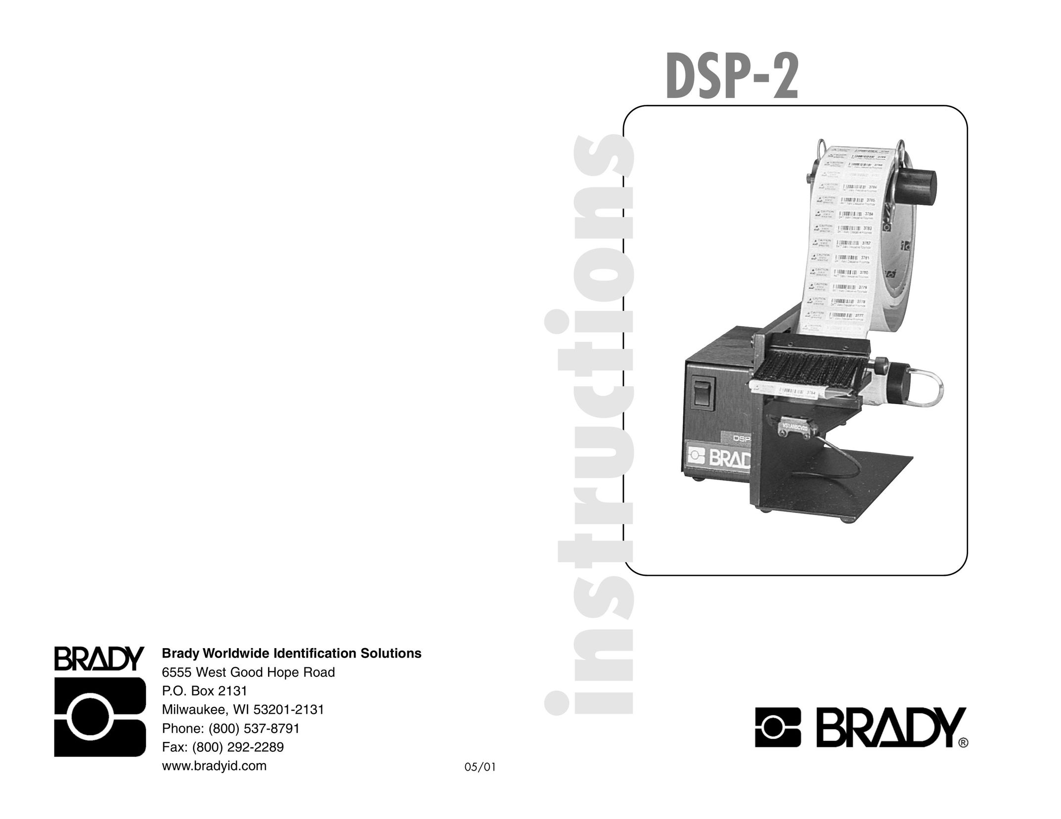 Brady DSP-2 Label Maker User Manual