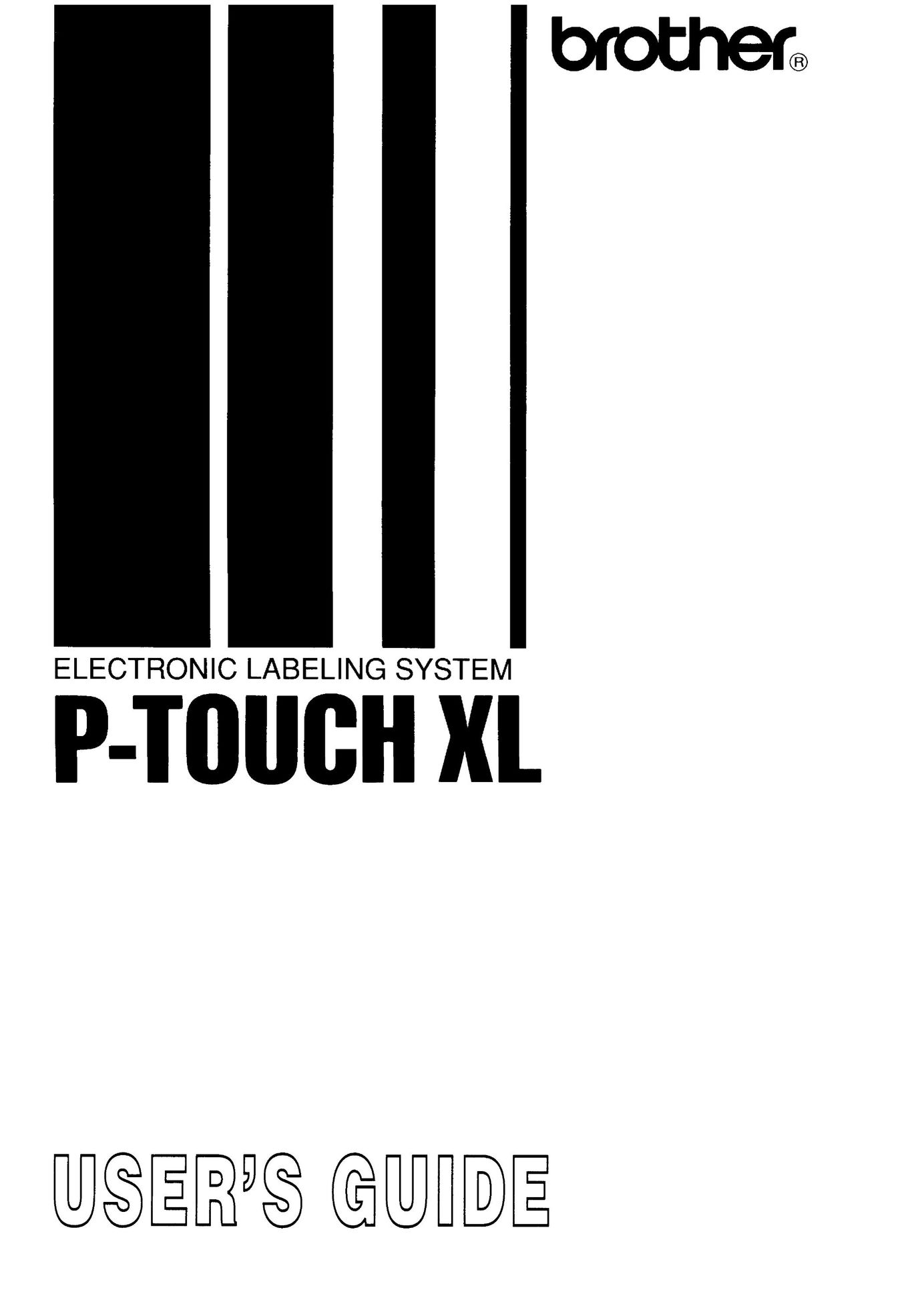 Brother P-TOUCH XL Label Maker User Manual