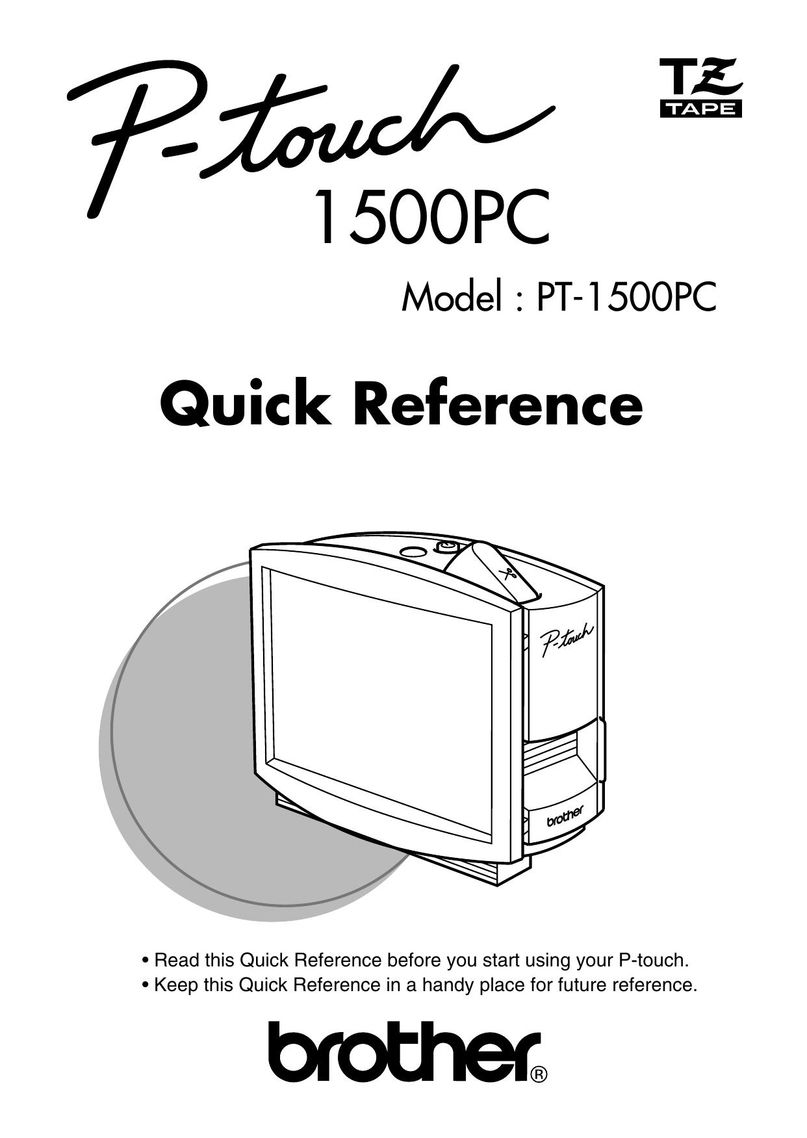 Brother PT-1500PC Label Maker User Manual
