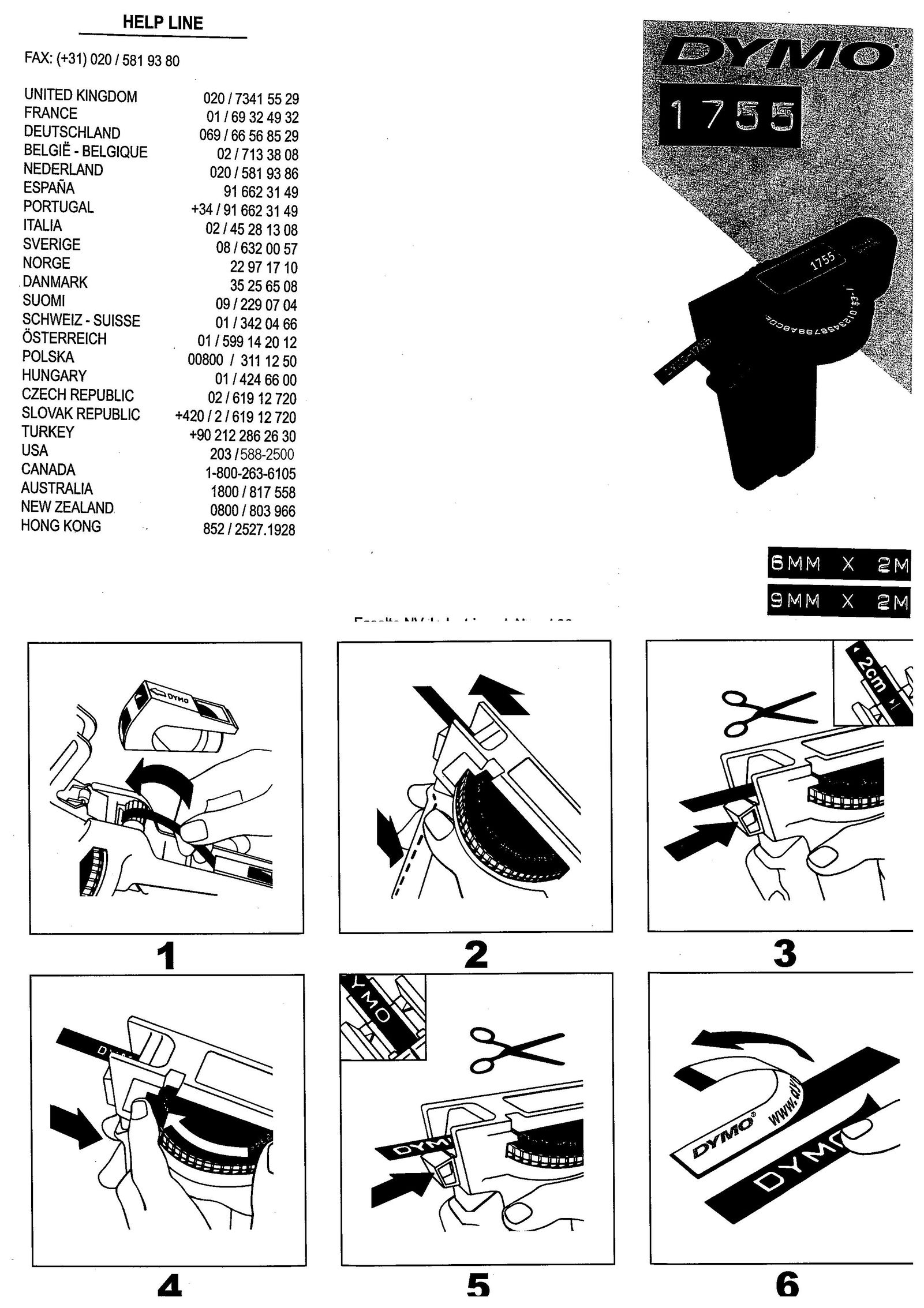 Dymo 1755 Label Maker User Manual