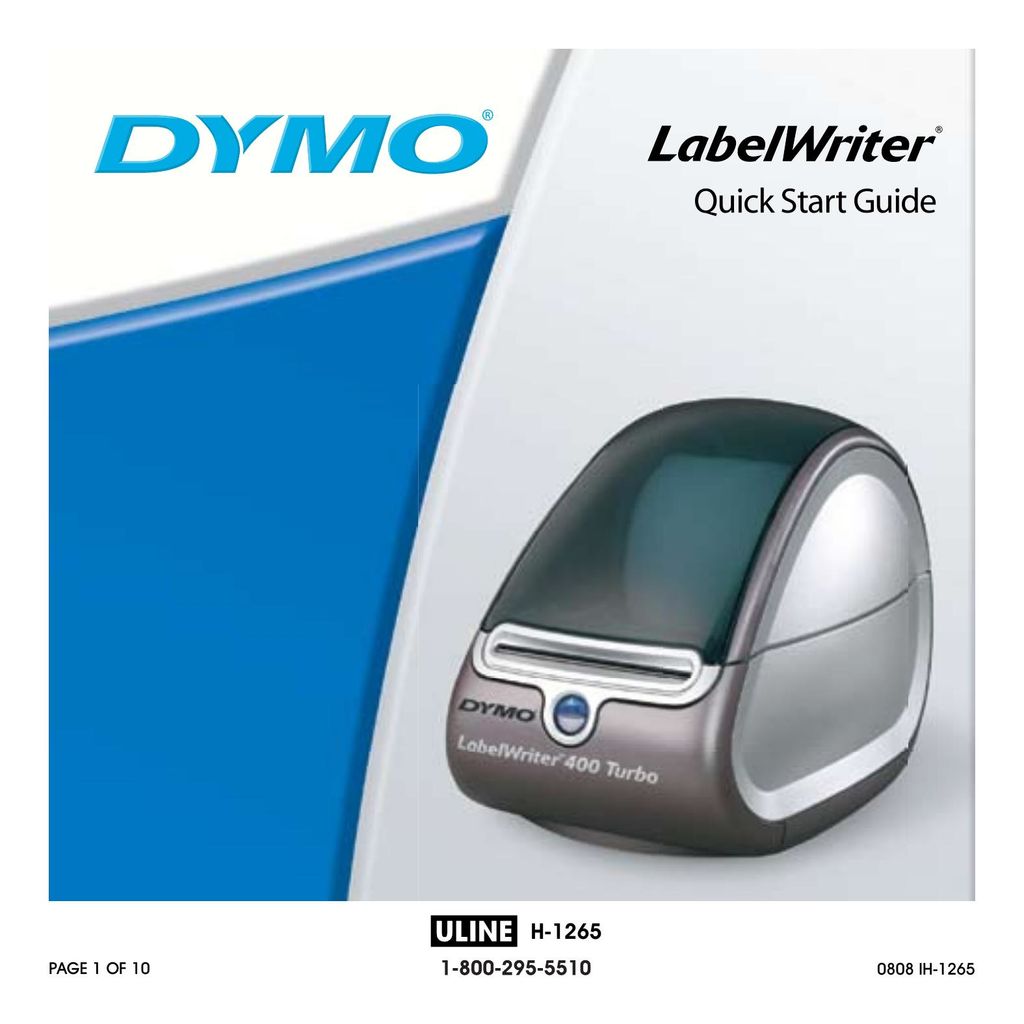Dymo H-1265 Label Maker User Manual