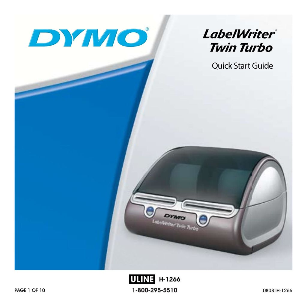 Dymo H-1266 Label Maker User Manual