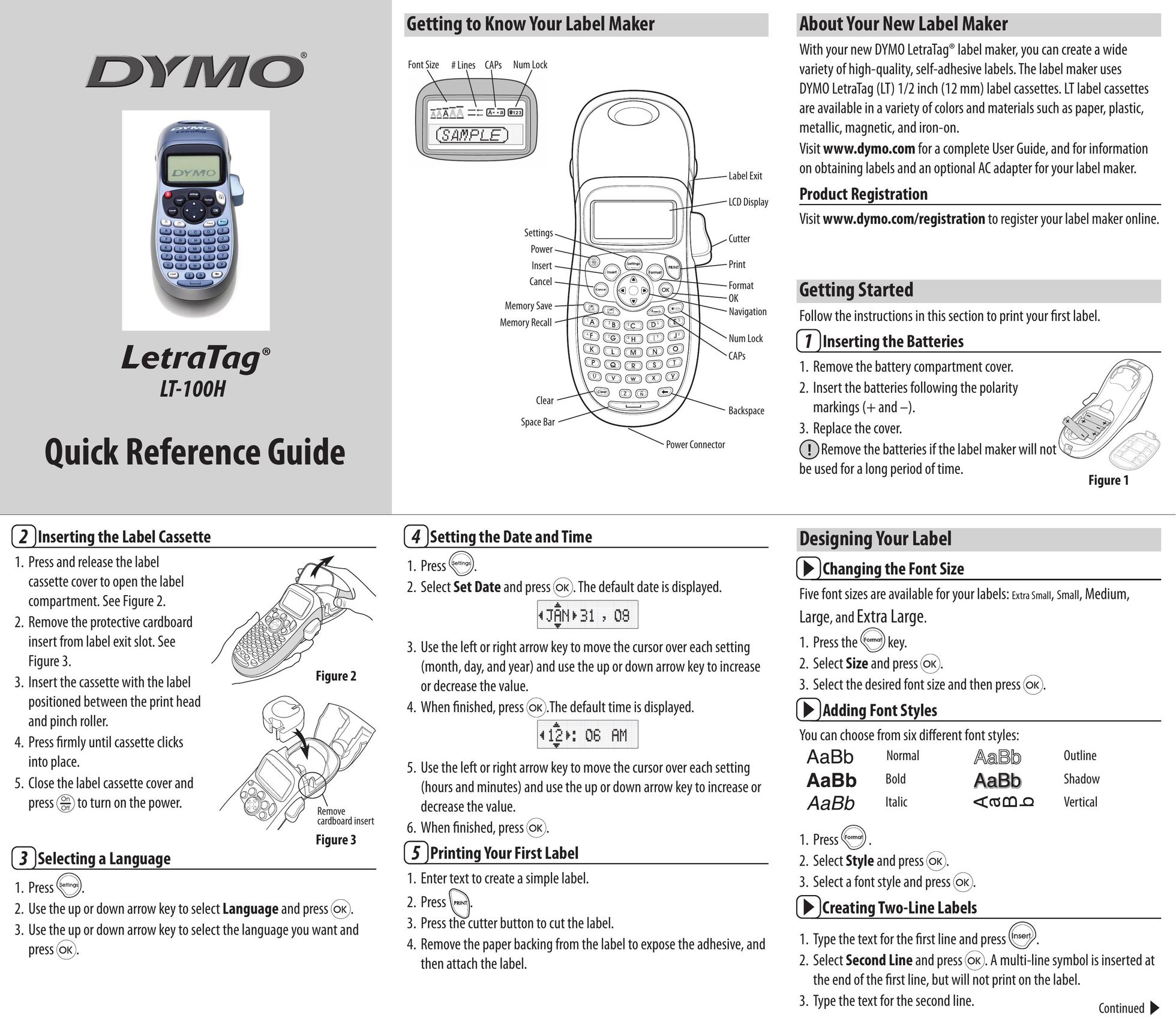 Dymo LT-100H Label Maker User Manual
