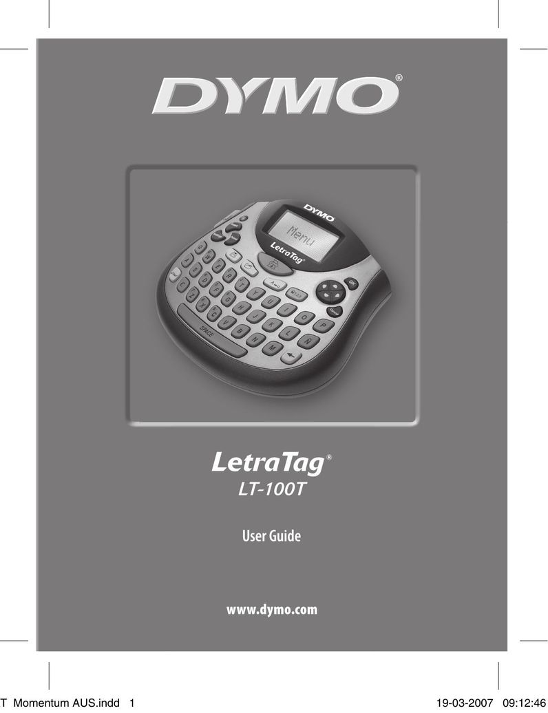 Dymo LT-100T Label Maker User Manual