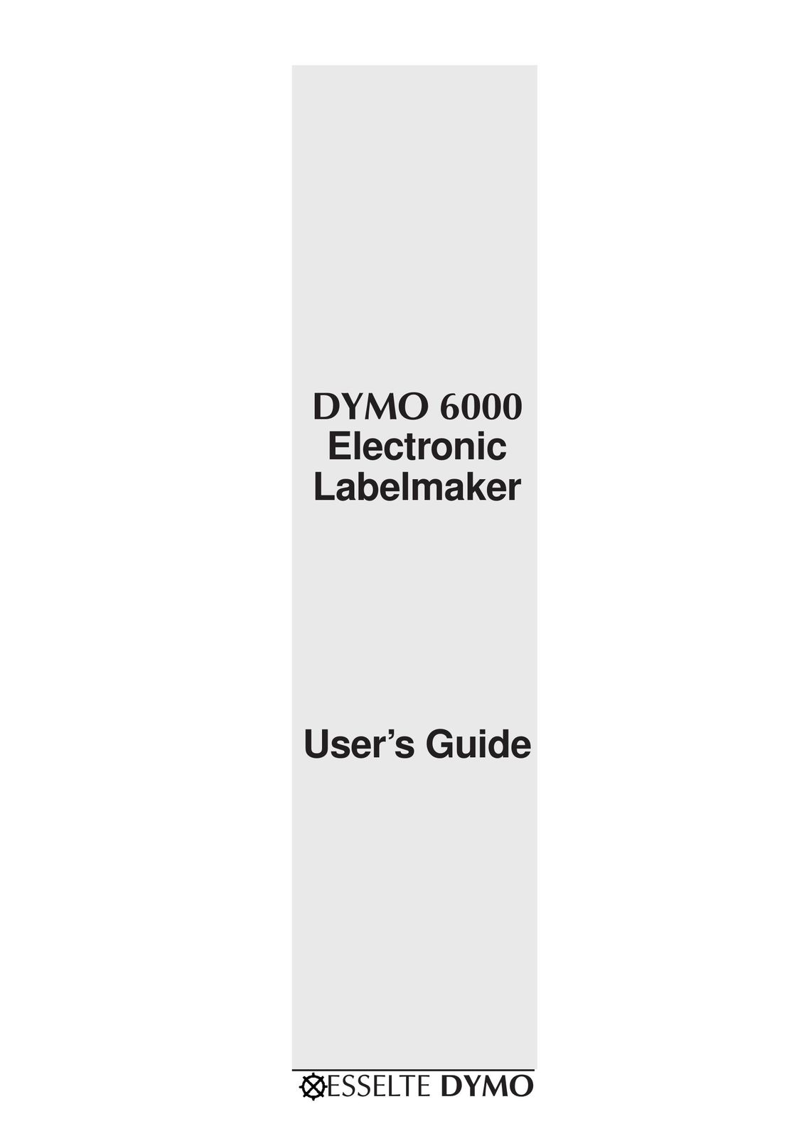Dymo RH-6000 Label Maker User Manual