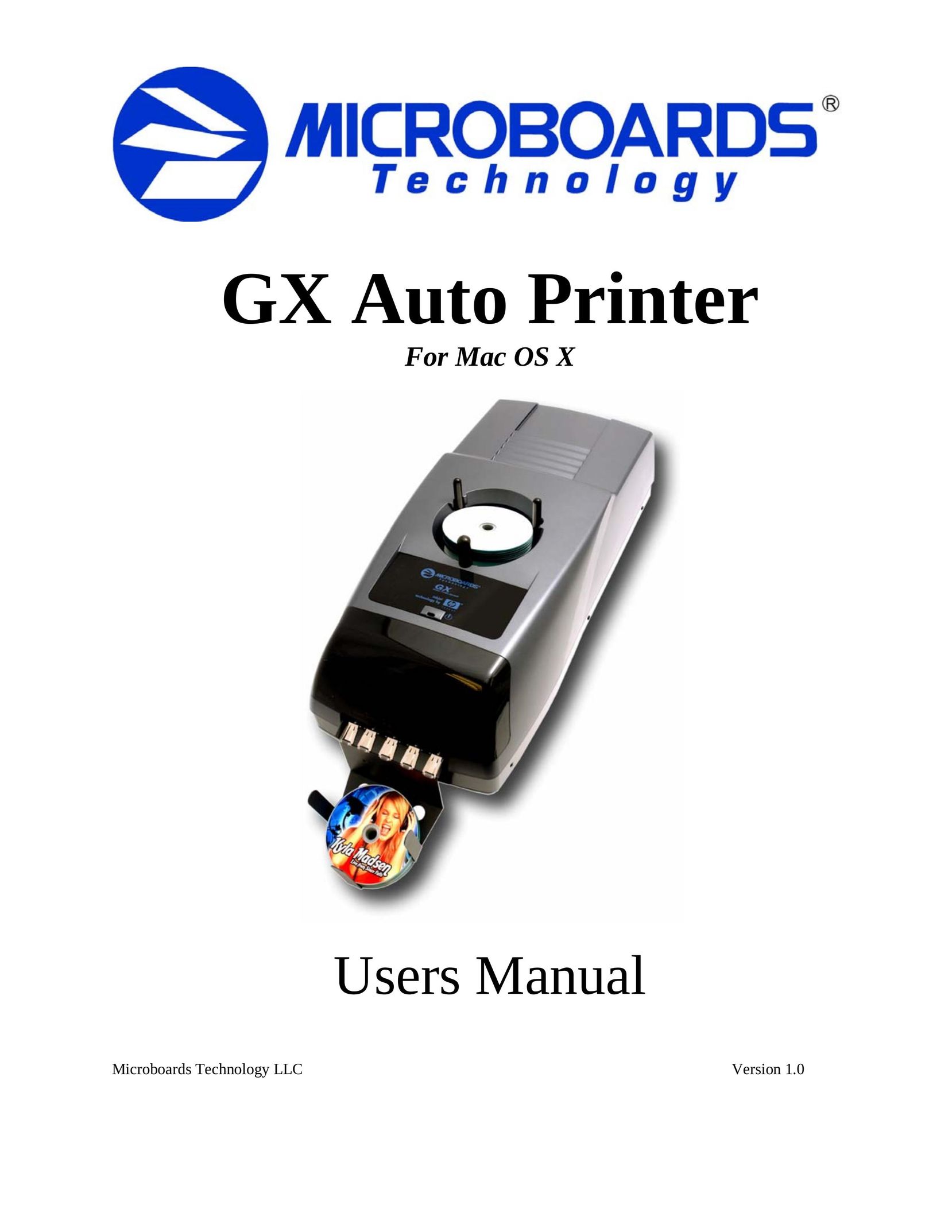 MicroBoards Technology GX Auto Printer Label Maker User Manual
