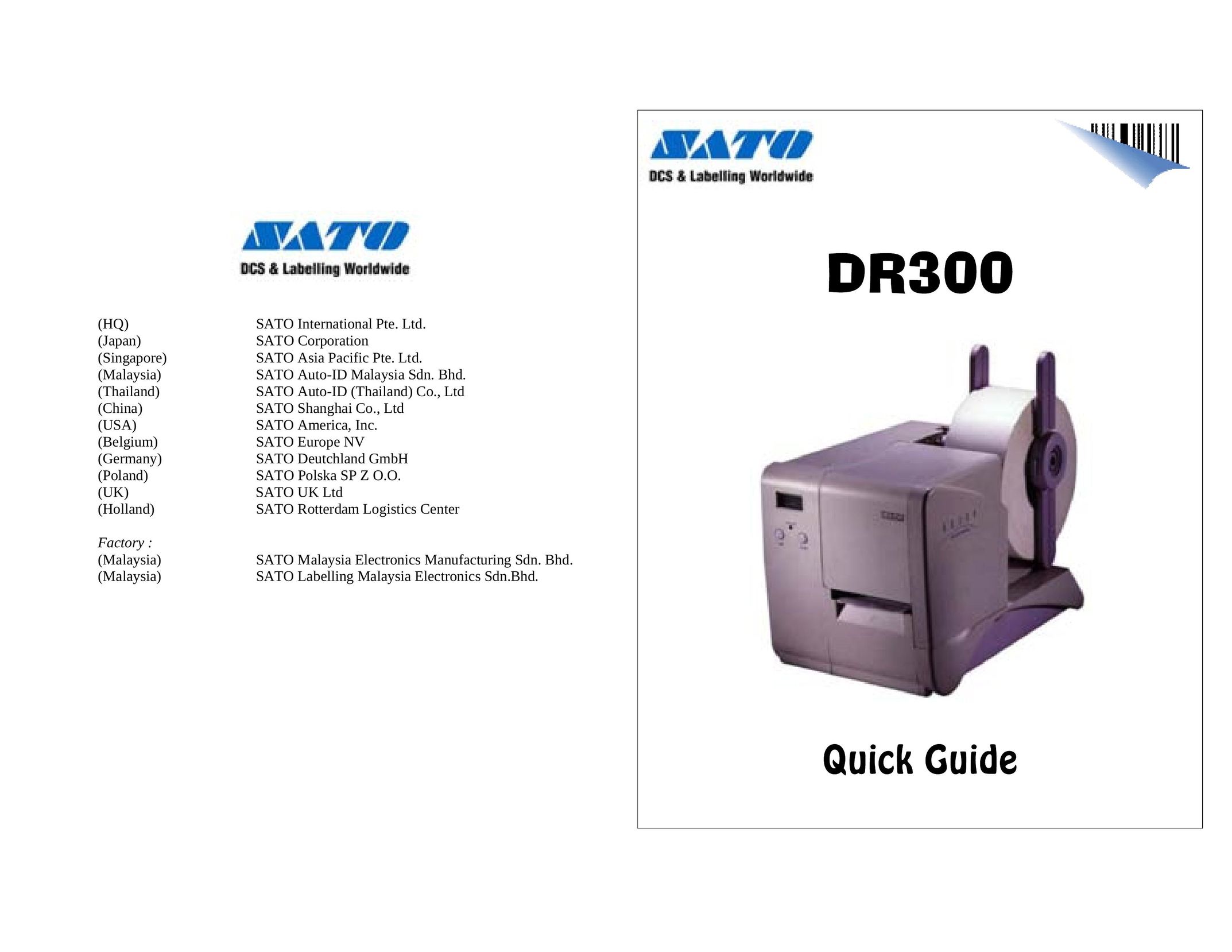 SATO DR300 Label Maker User Manual