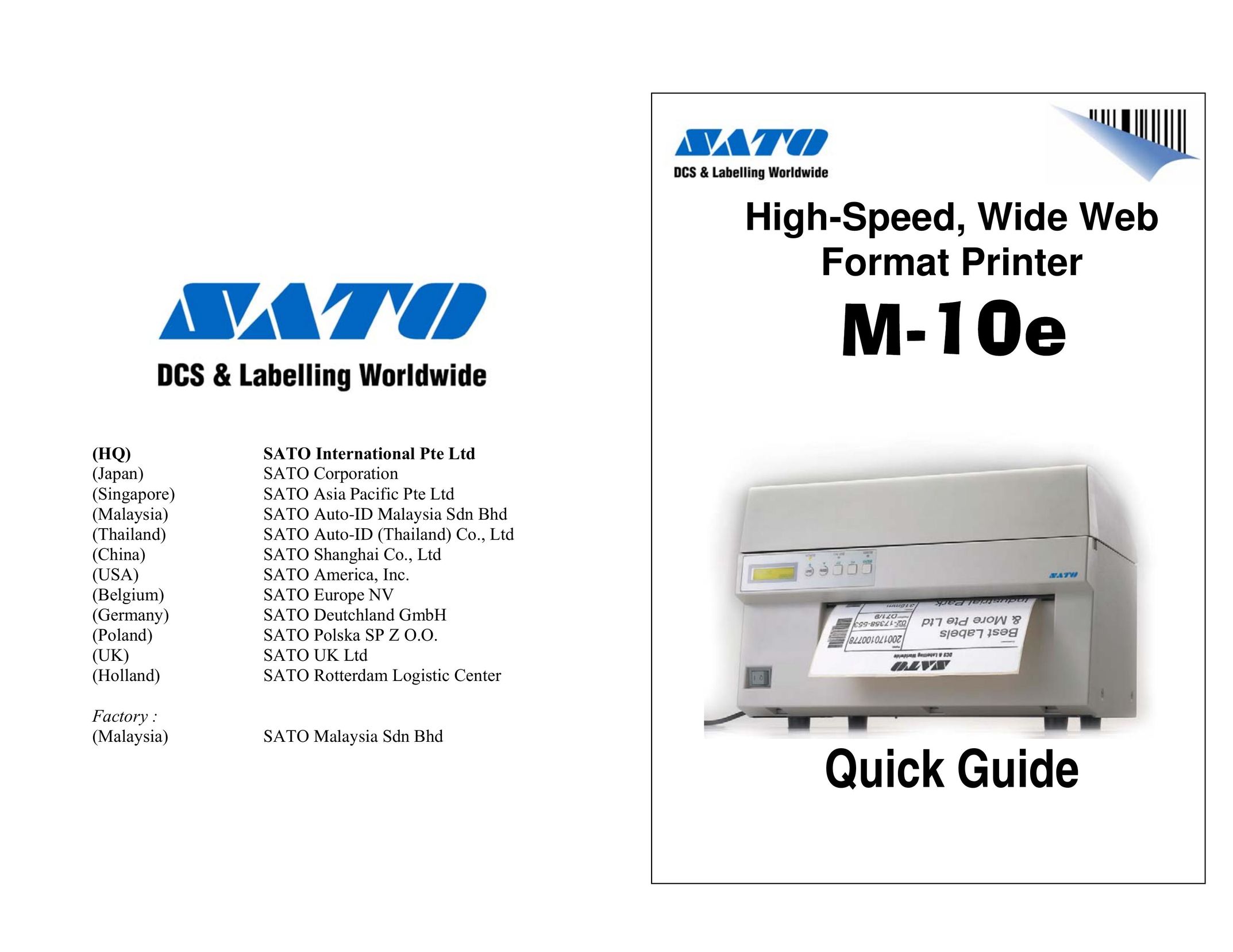 SATO M-10e Label Maker User Manual