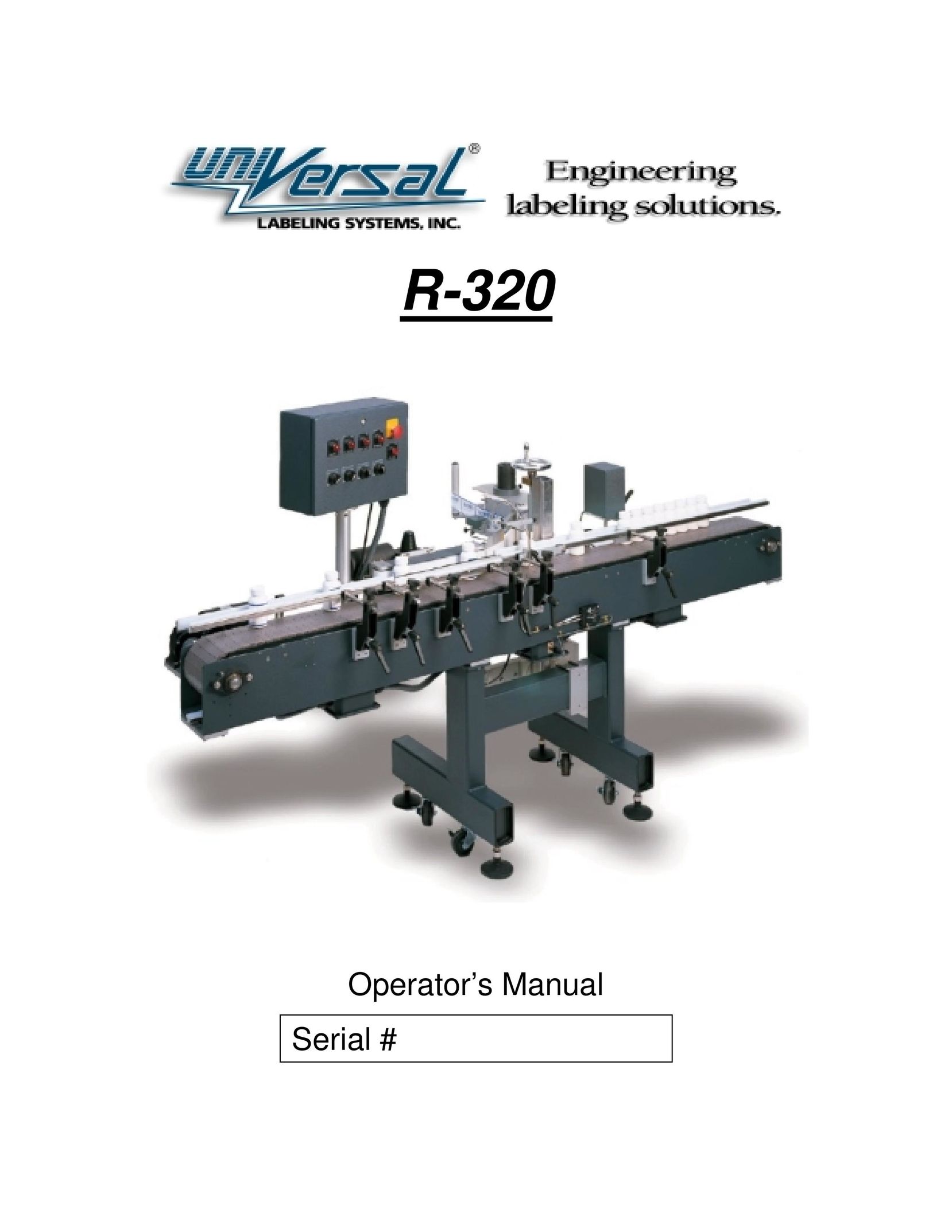 Universal R-320 Label Maker User Manual
