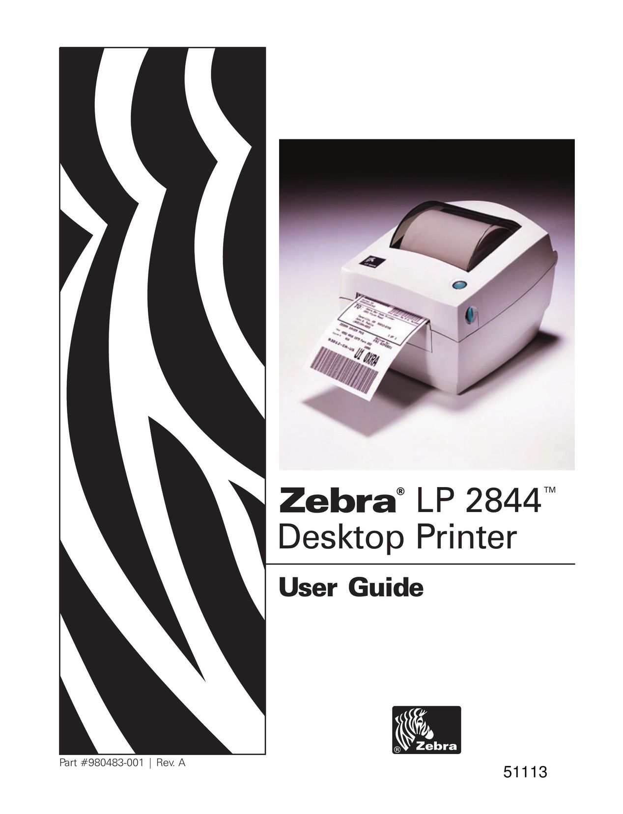Zebra Technologies LP 2844 Label Maker User Manual
