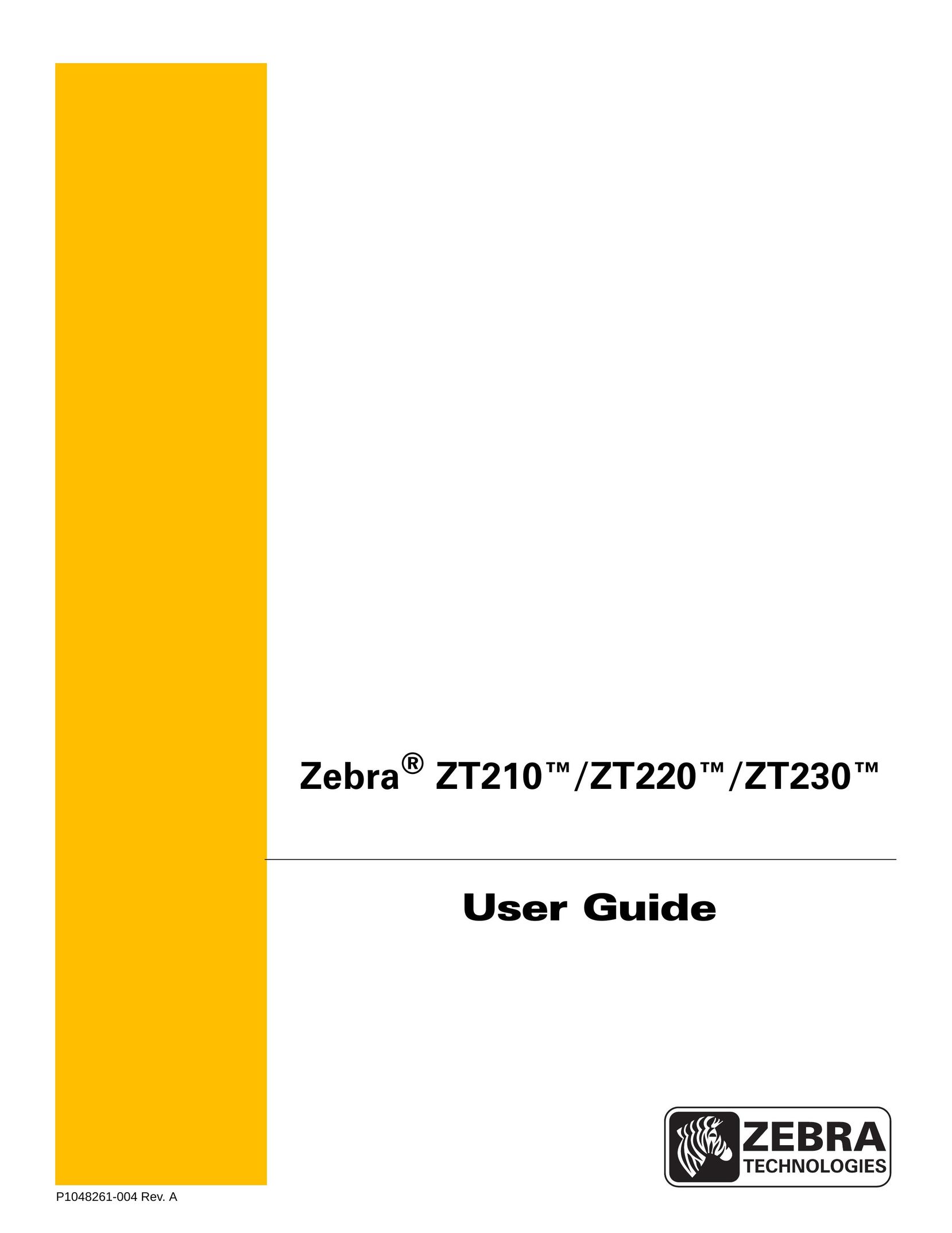 Zebra Technologies ZT210 Label Maker User Manual