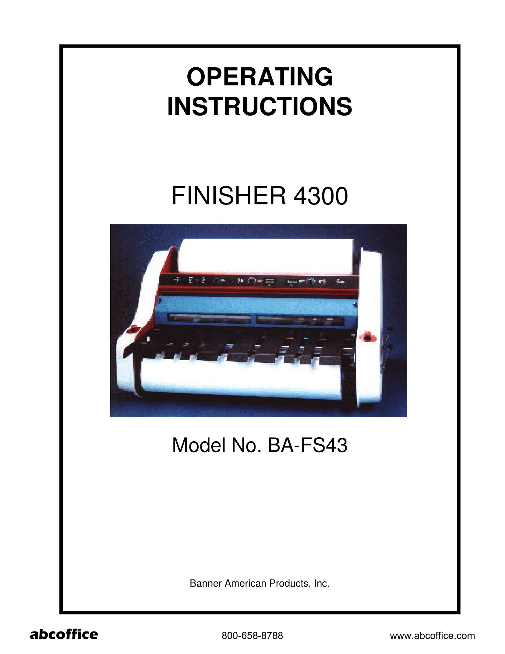 ABC Office BA-FS43 Laminator User Manual