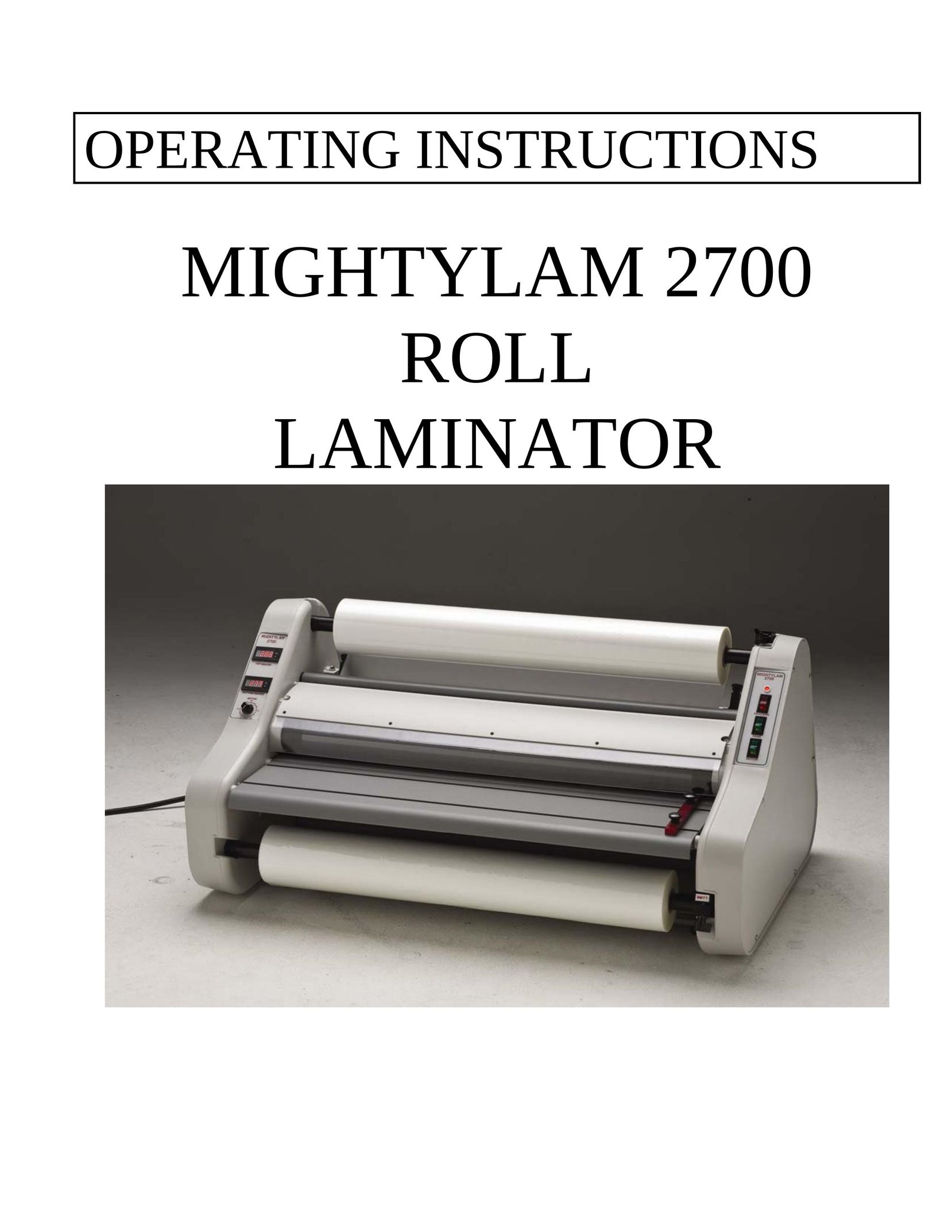 Banner American Products MIGHTYLAM 2700 Laminator User Manual