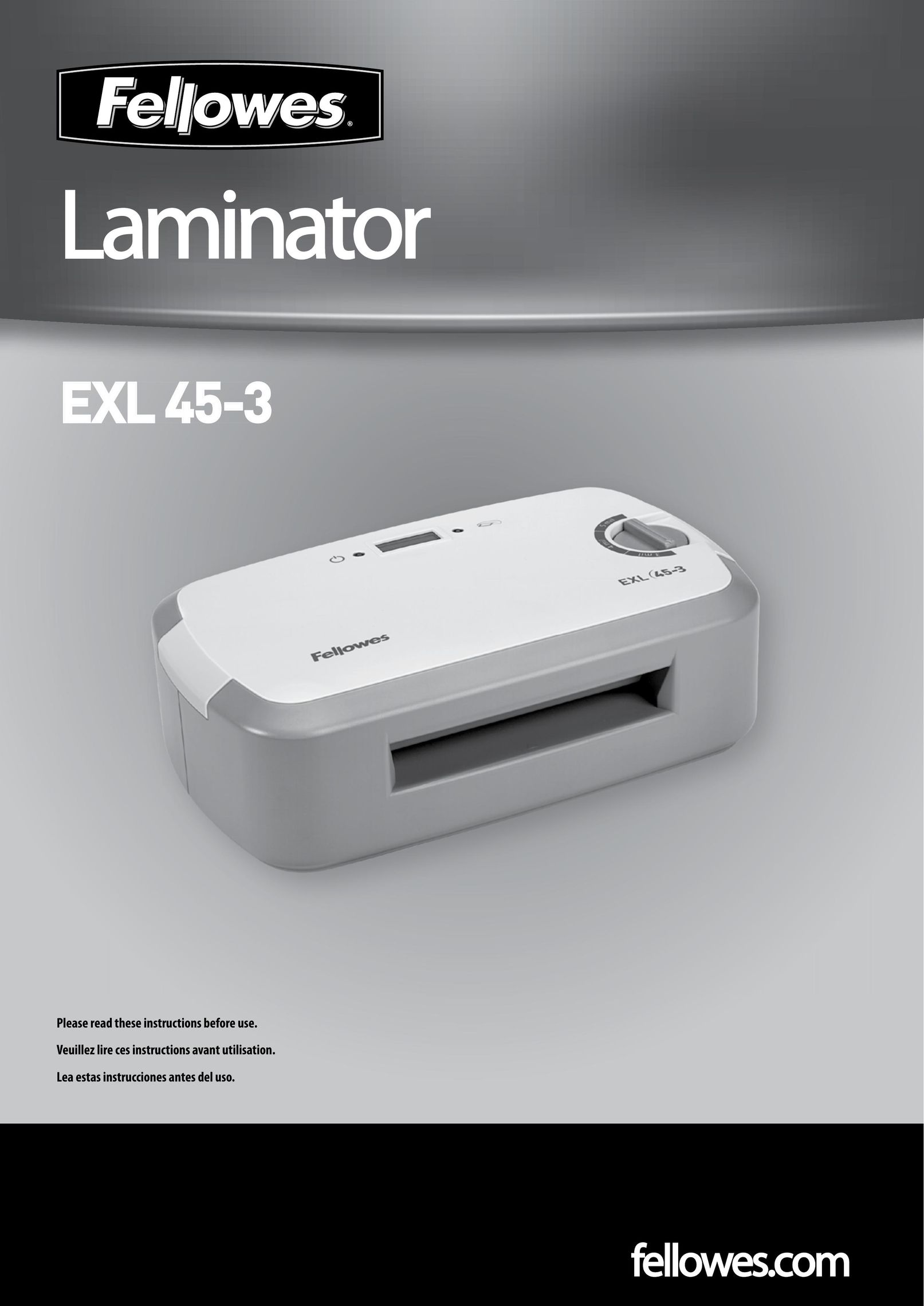 Fellowes EXL45-3 Laminator User Manual