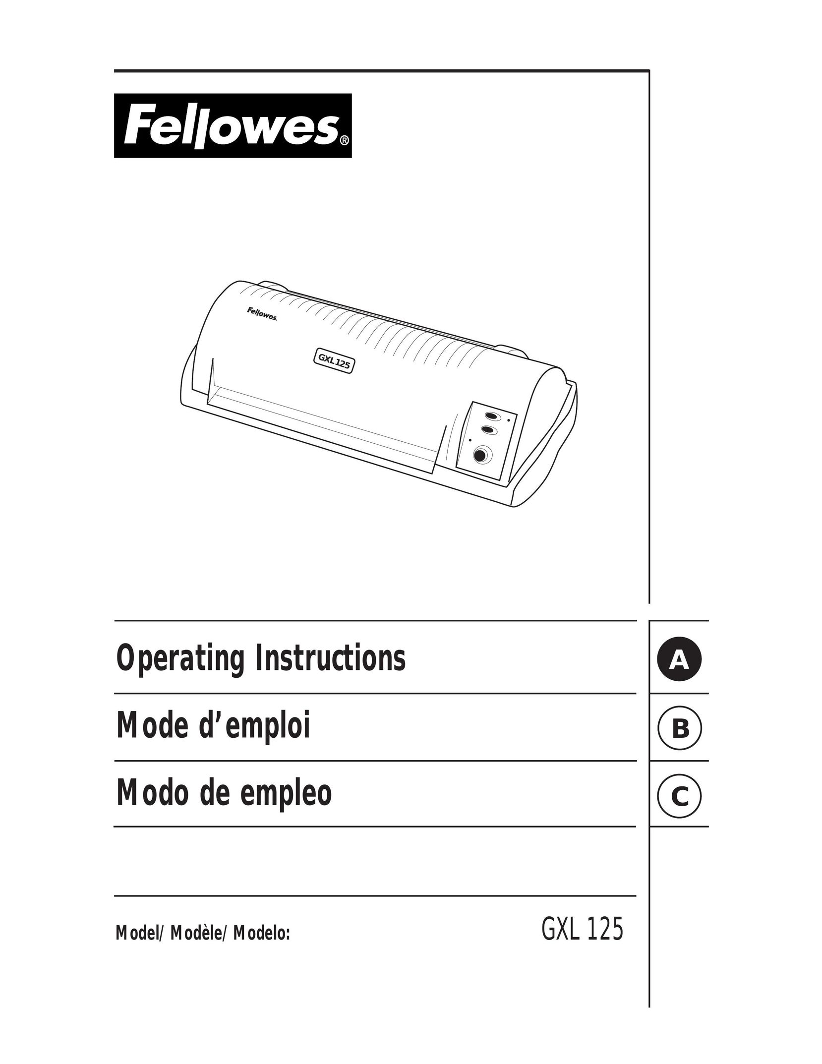 Fellowes GXL 125 Laminator User Manual