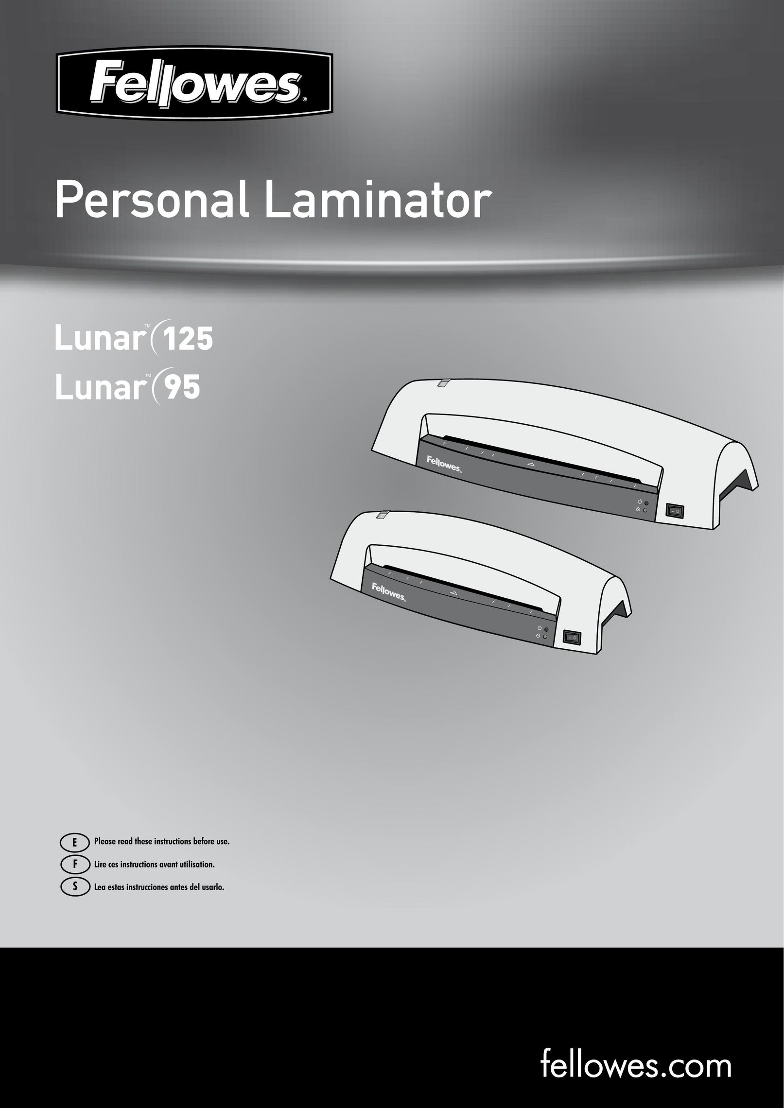 Fellowes Lunar 95 Laminator User Manual